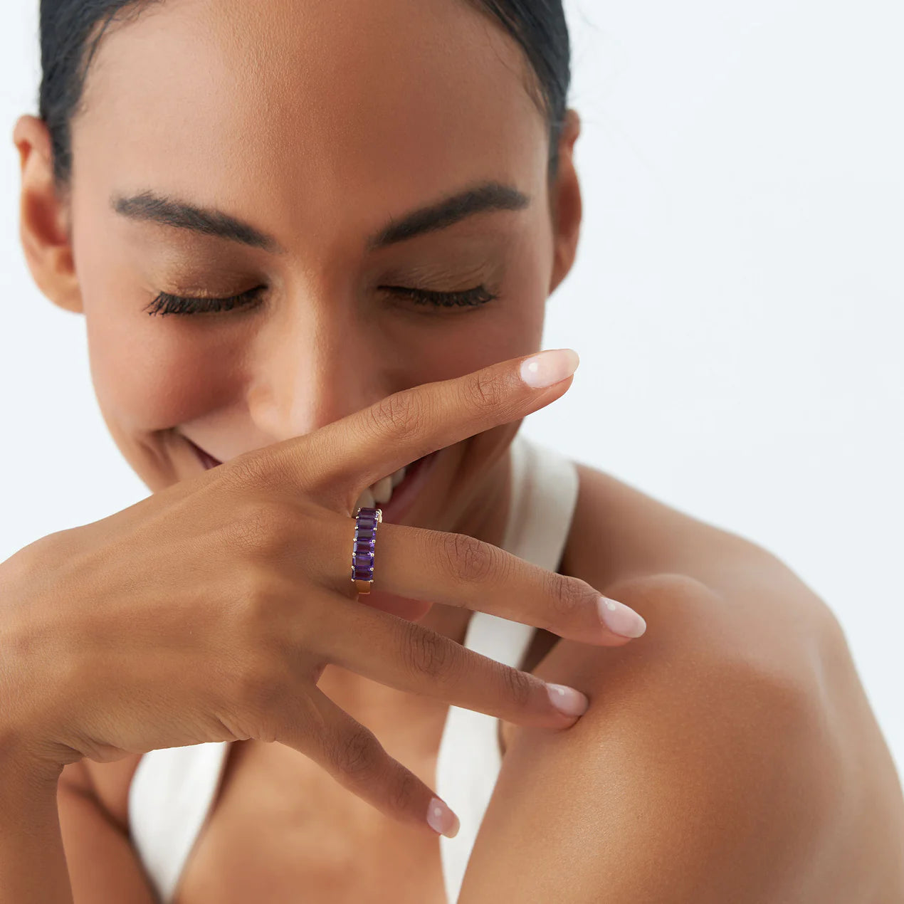 Amethyst Dream Nine-Stone Ring