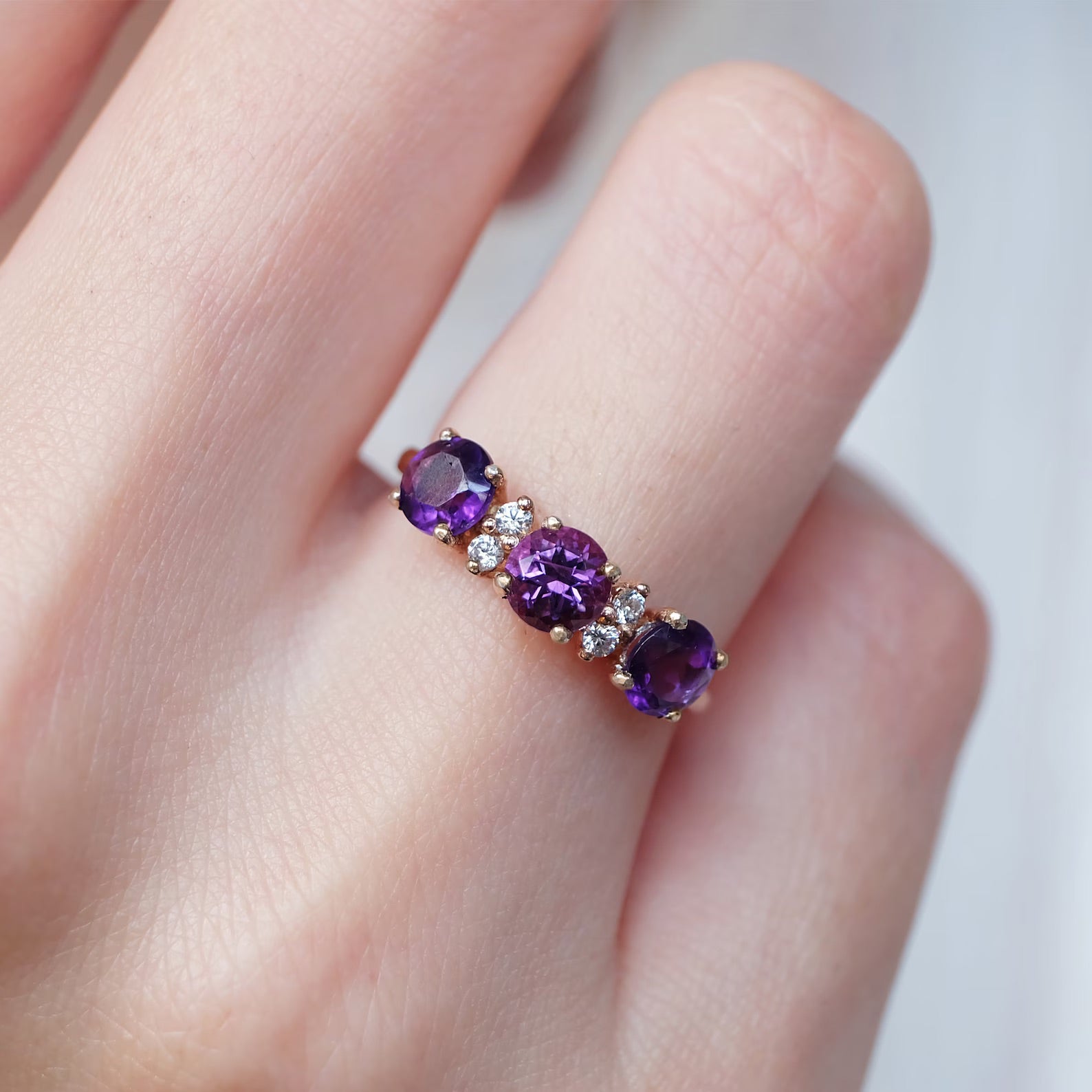 Violet Essence Round Ring