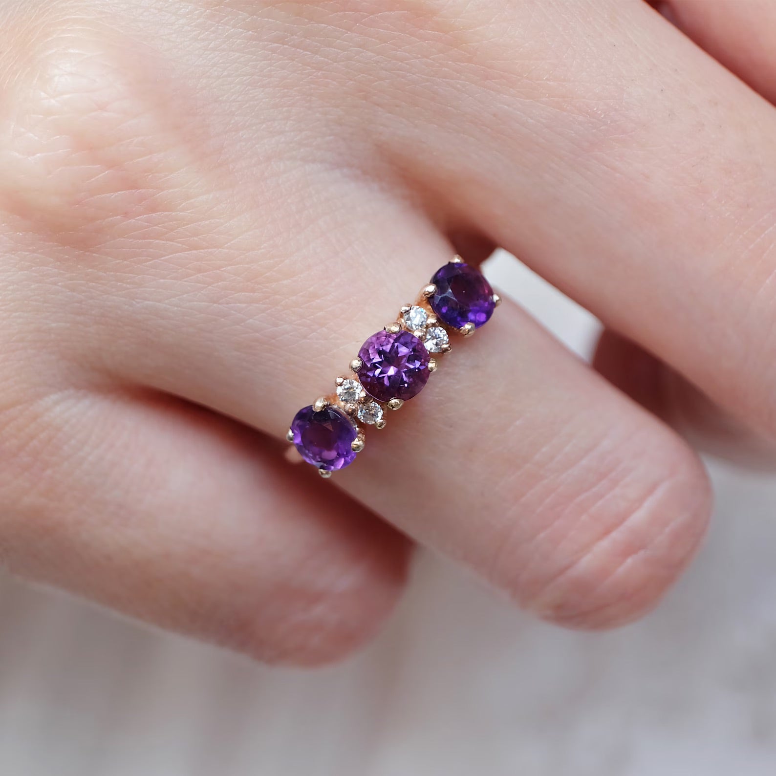 Violet Essence Round Ring