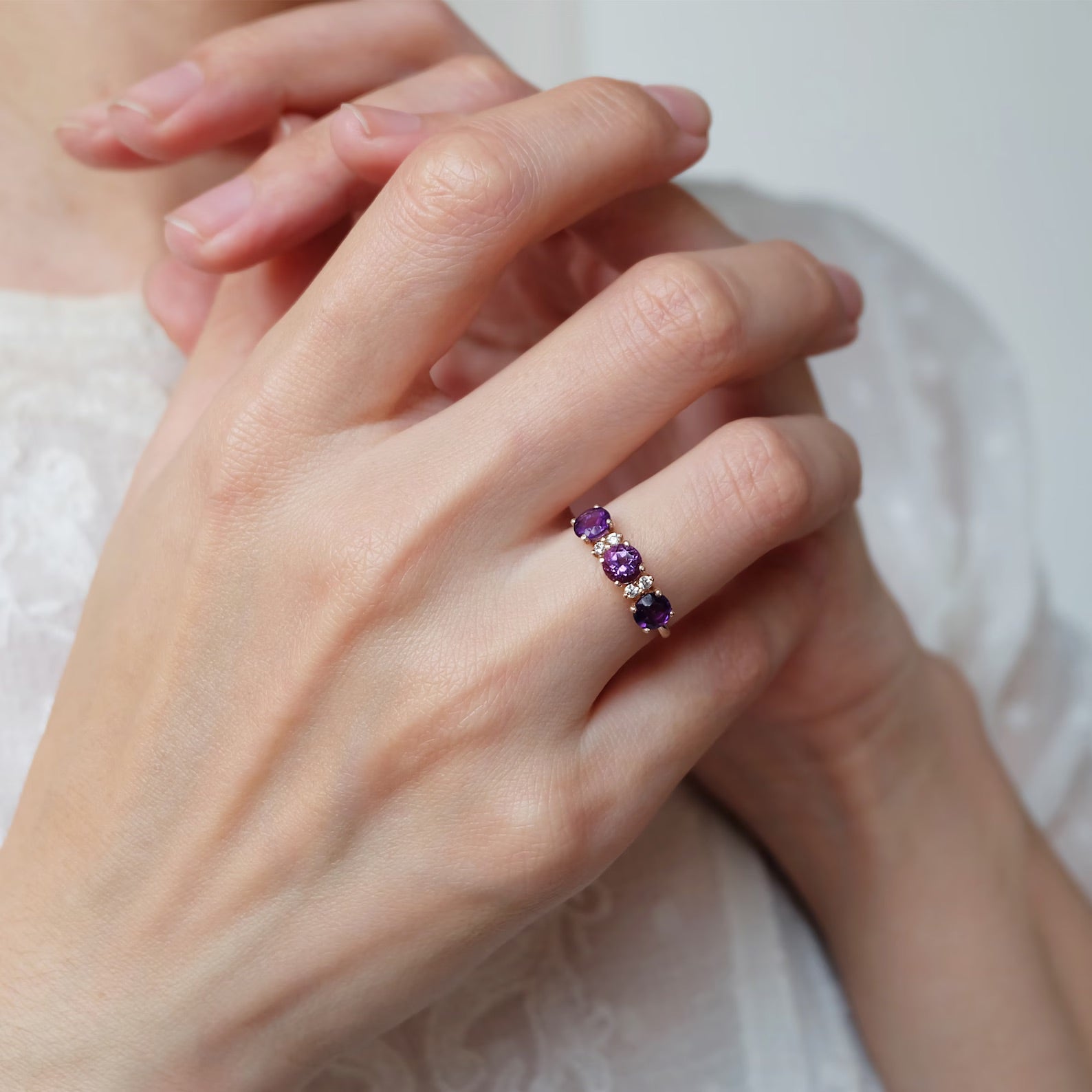 Violet Essence Round Ring