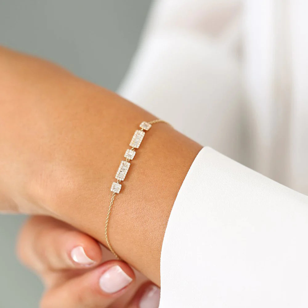 Baguette And Round Bracelet