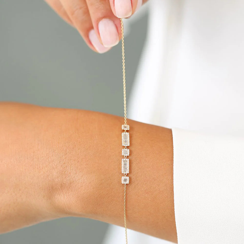 Baguette And Round Bracelet