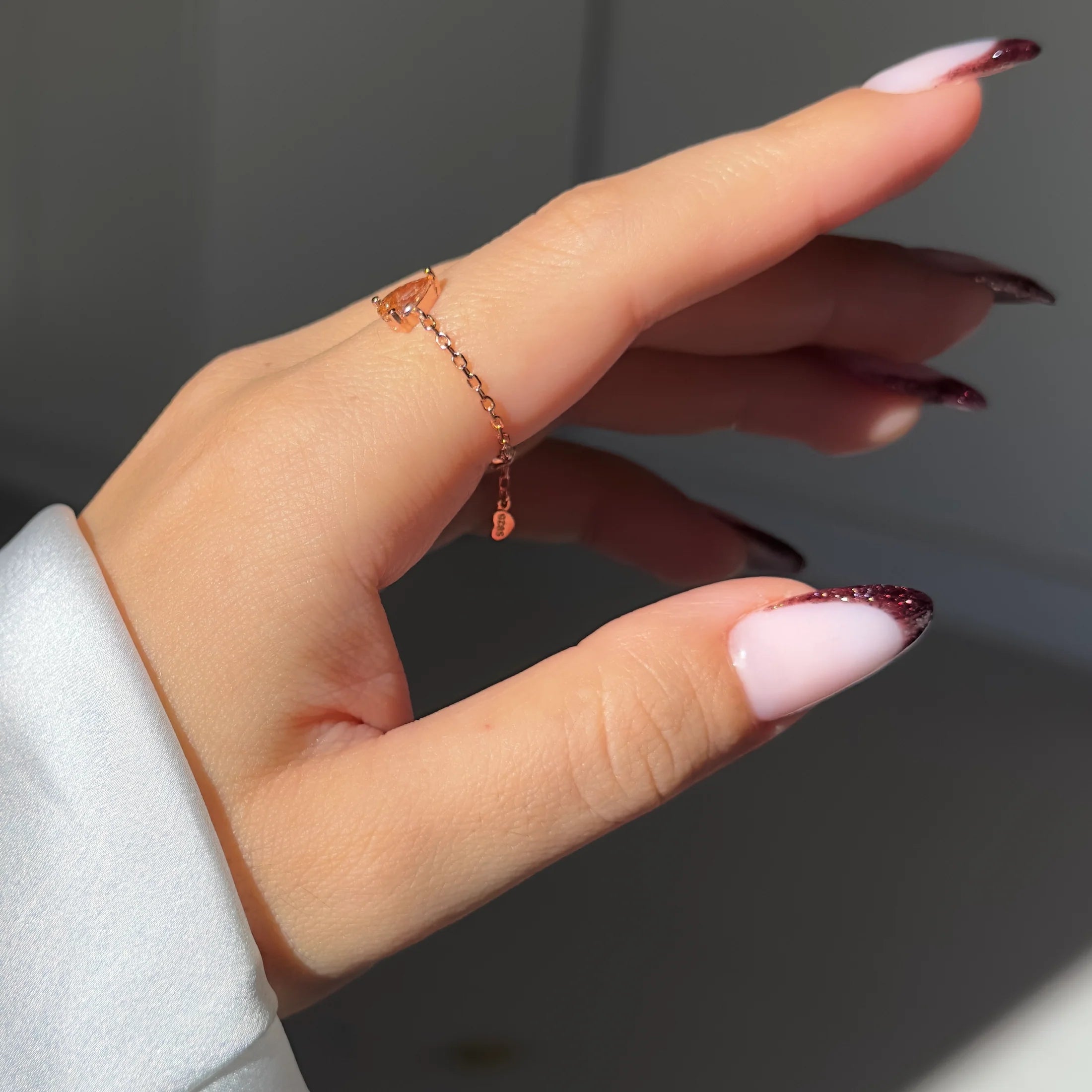 Blush Serenity Chain Ring