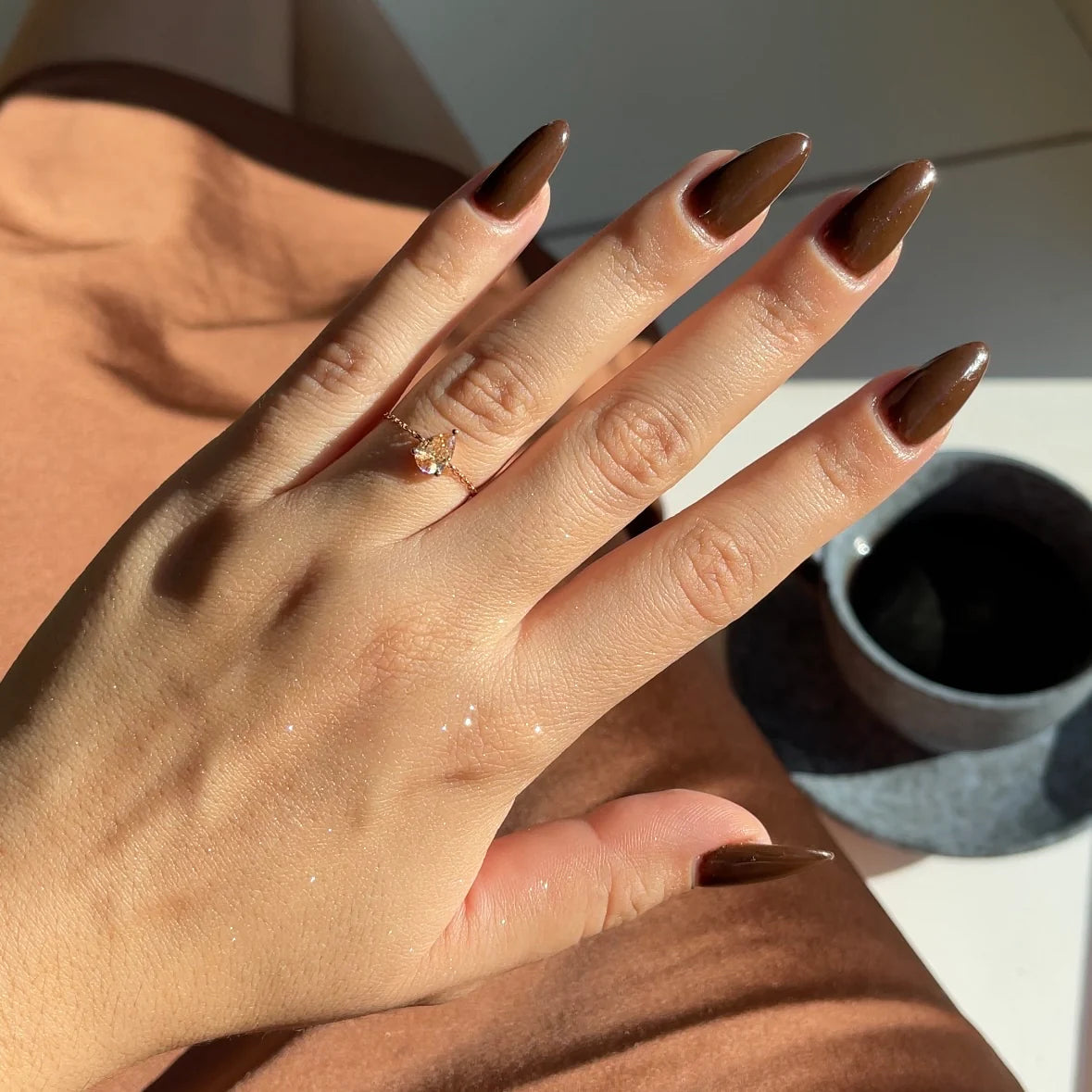 Blush Serenity Chain Ring