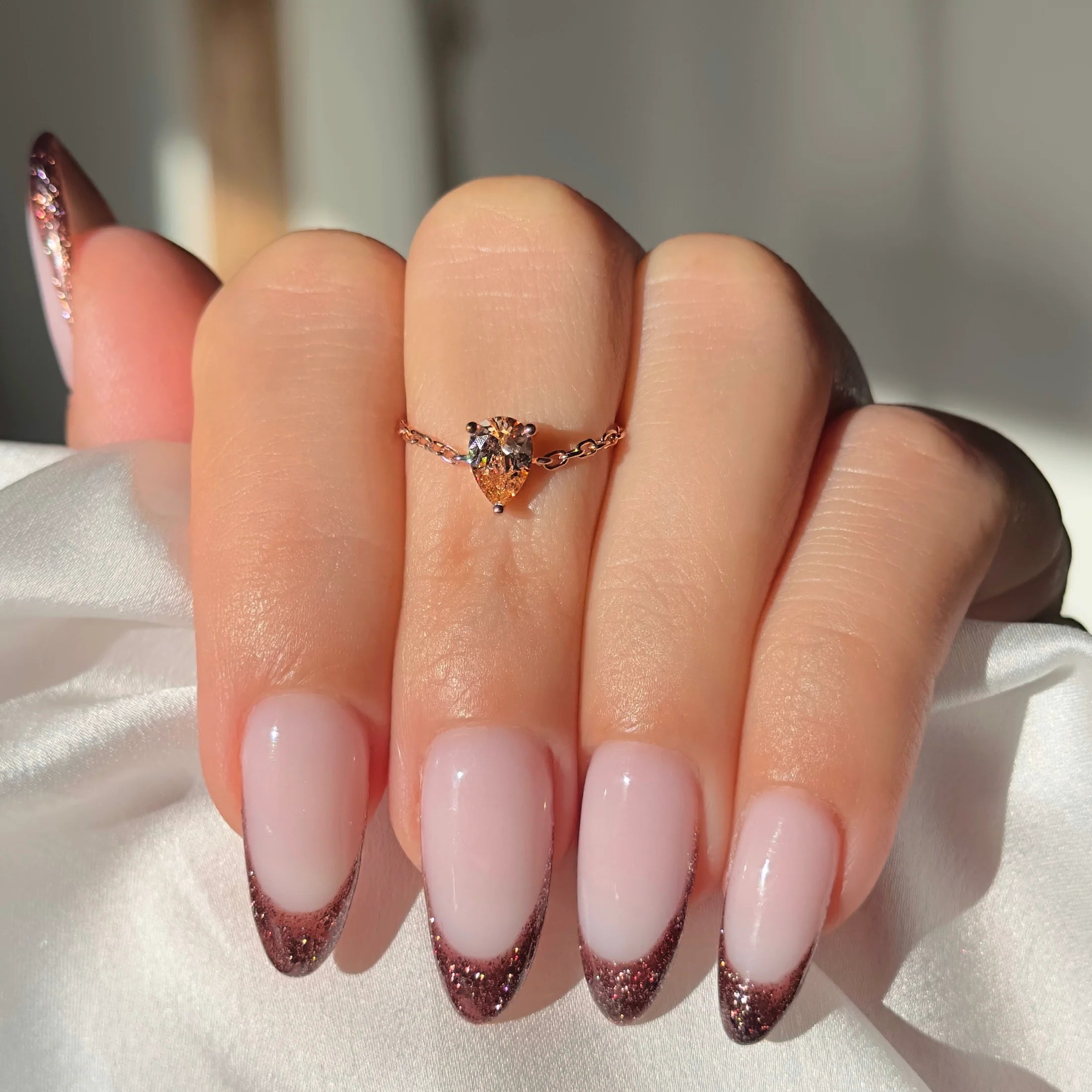 Blush Serenity Chain Ring