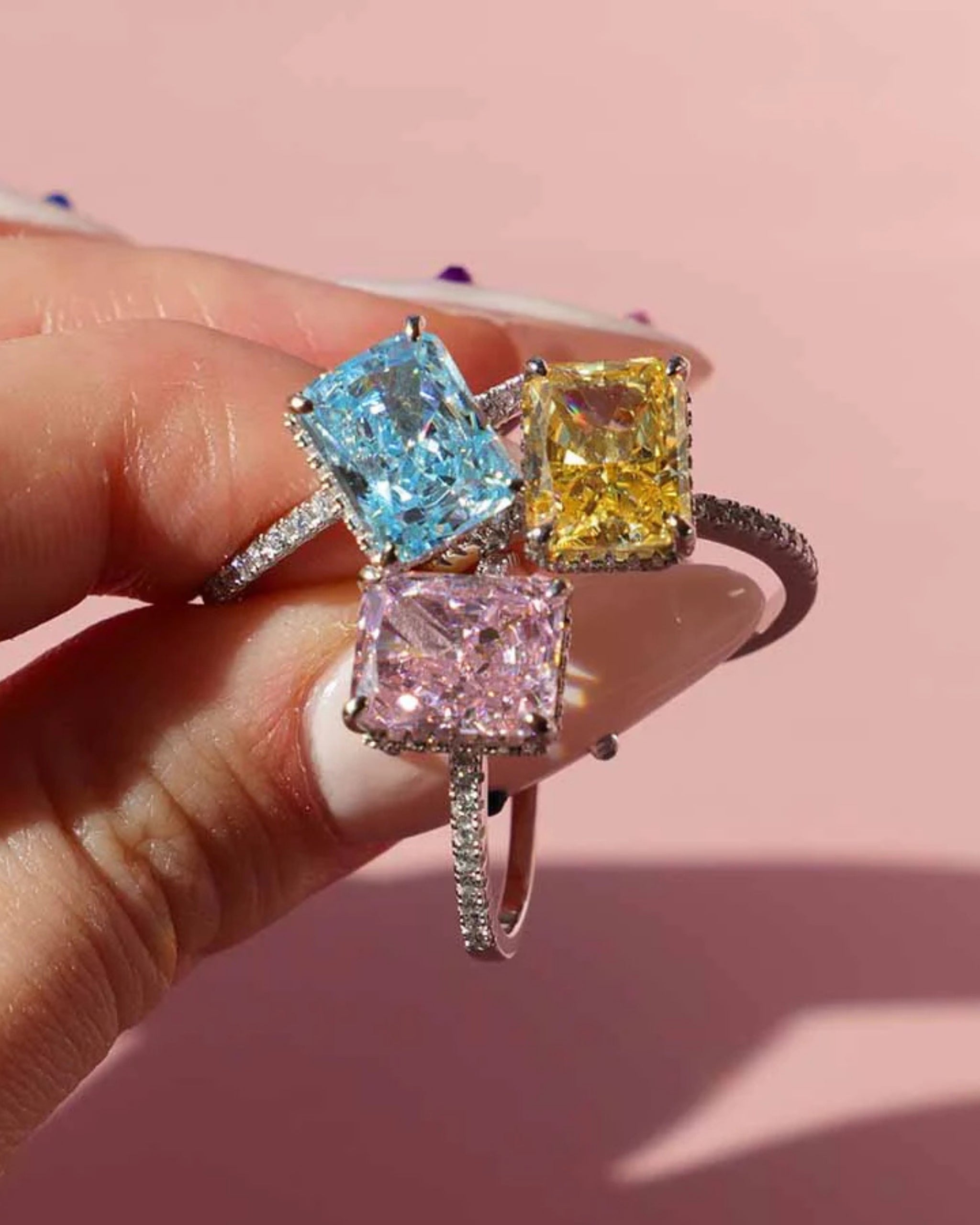 Crushed Ice Pink Stone Ring