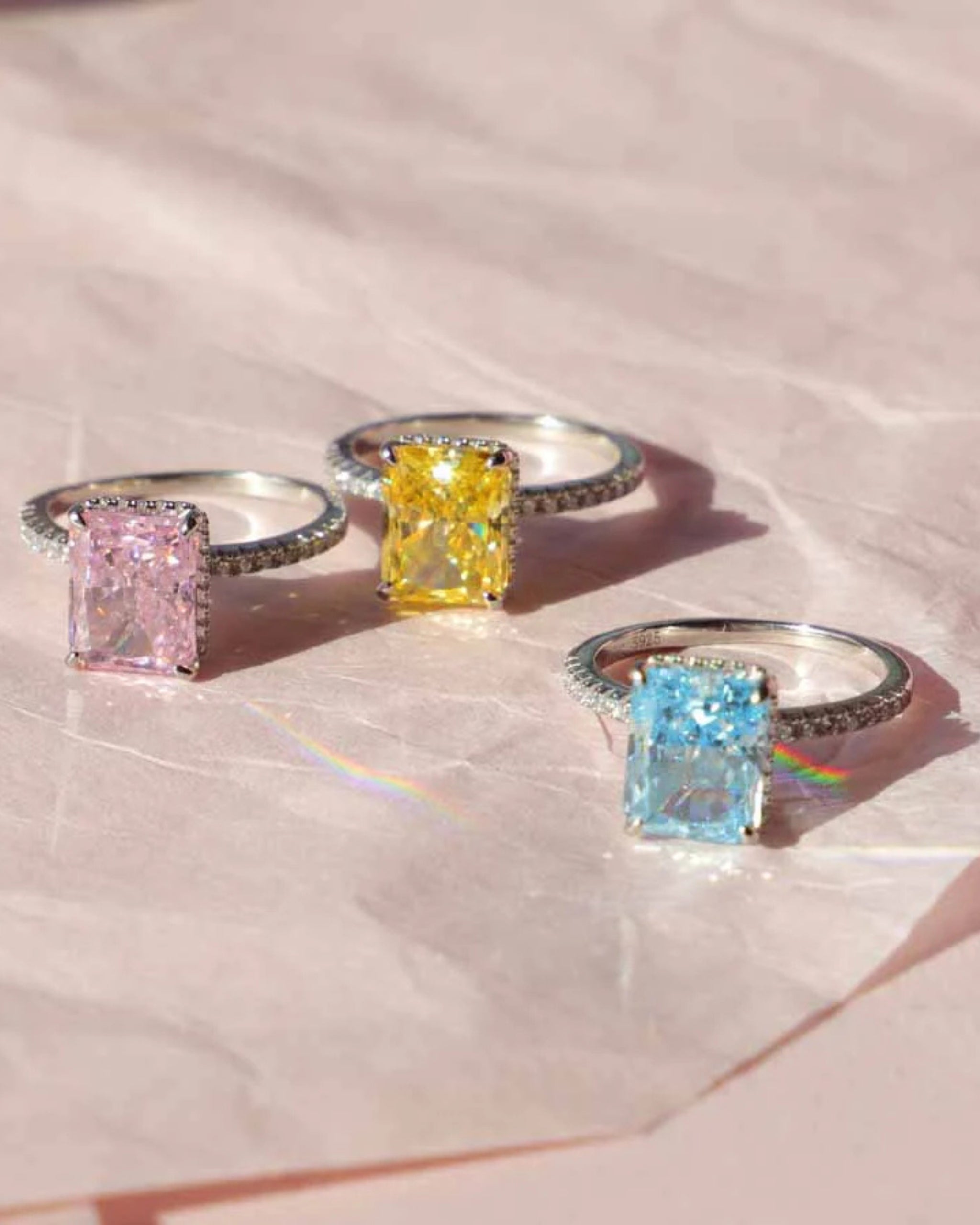 Crushed Ice Pink Stone Ring