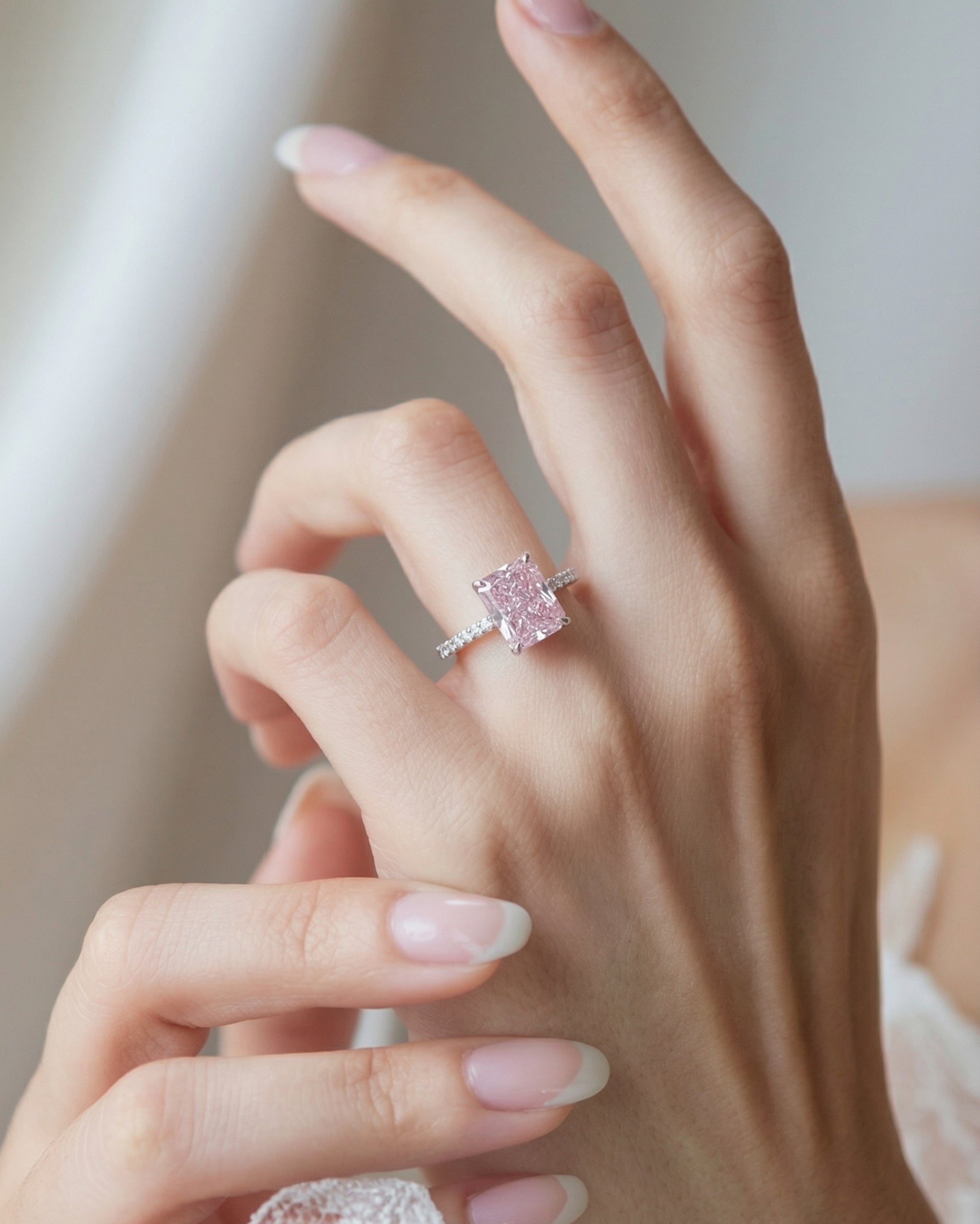 Crushed Ice Pink Stone Ring