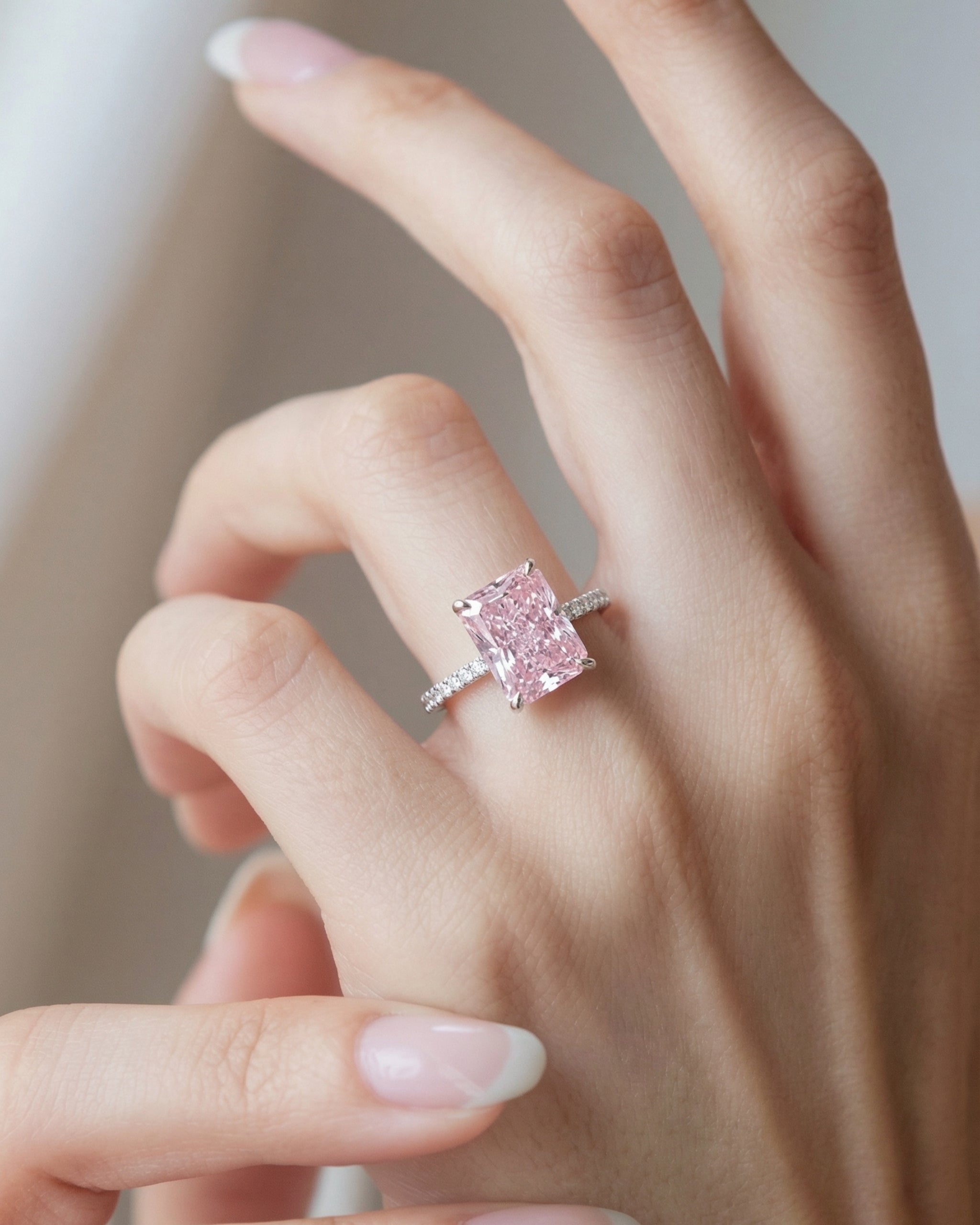 Crushed Ice Pink Stone Ring