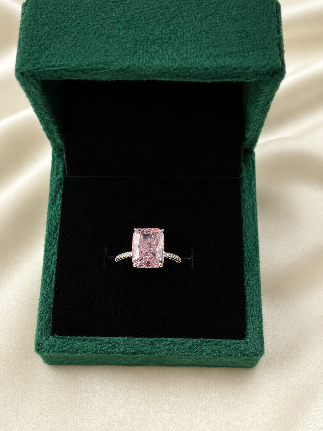 Crushed Ice Pink Stone Ring
