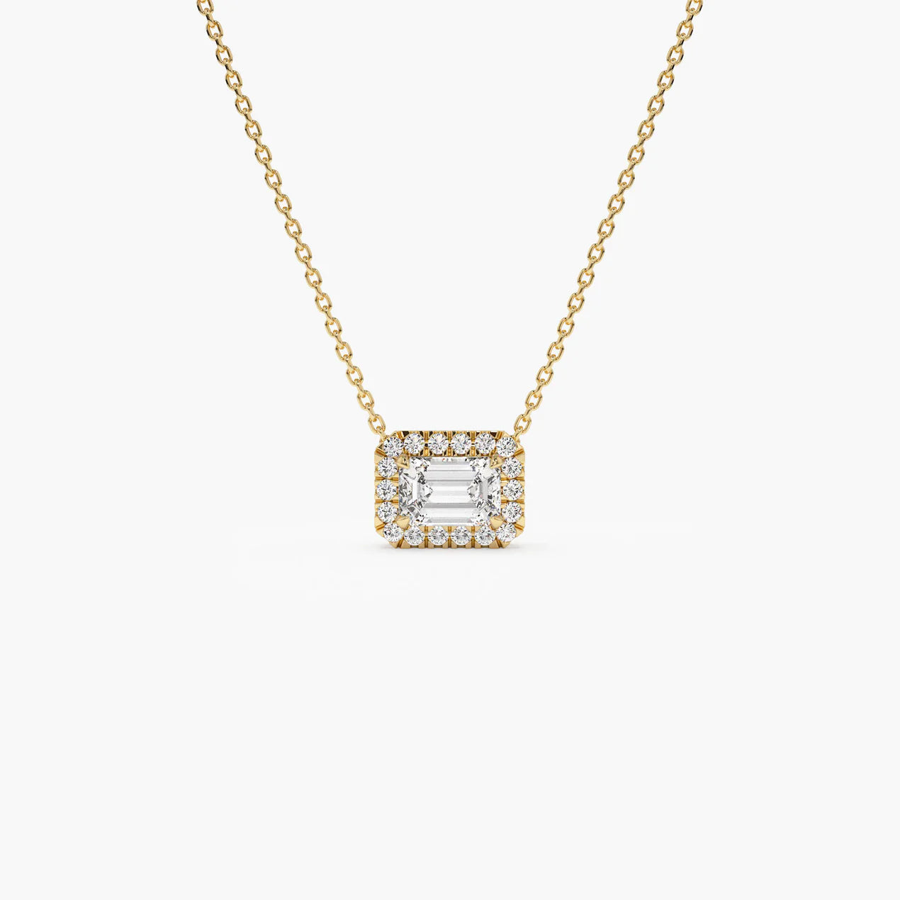 Emerald Cut Zircon Necklace