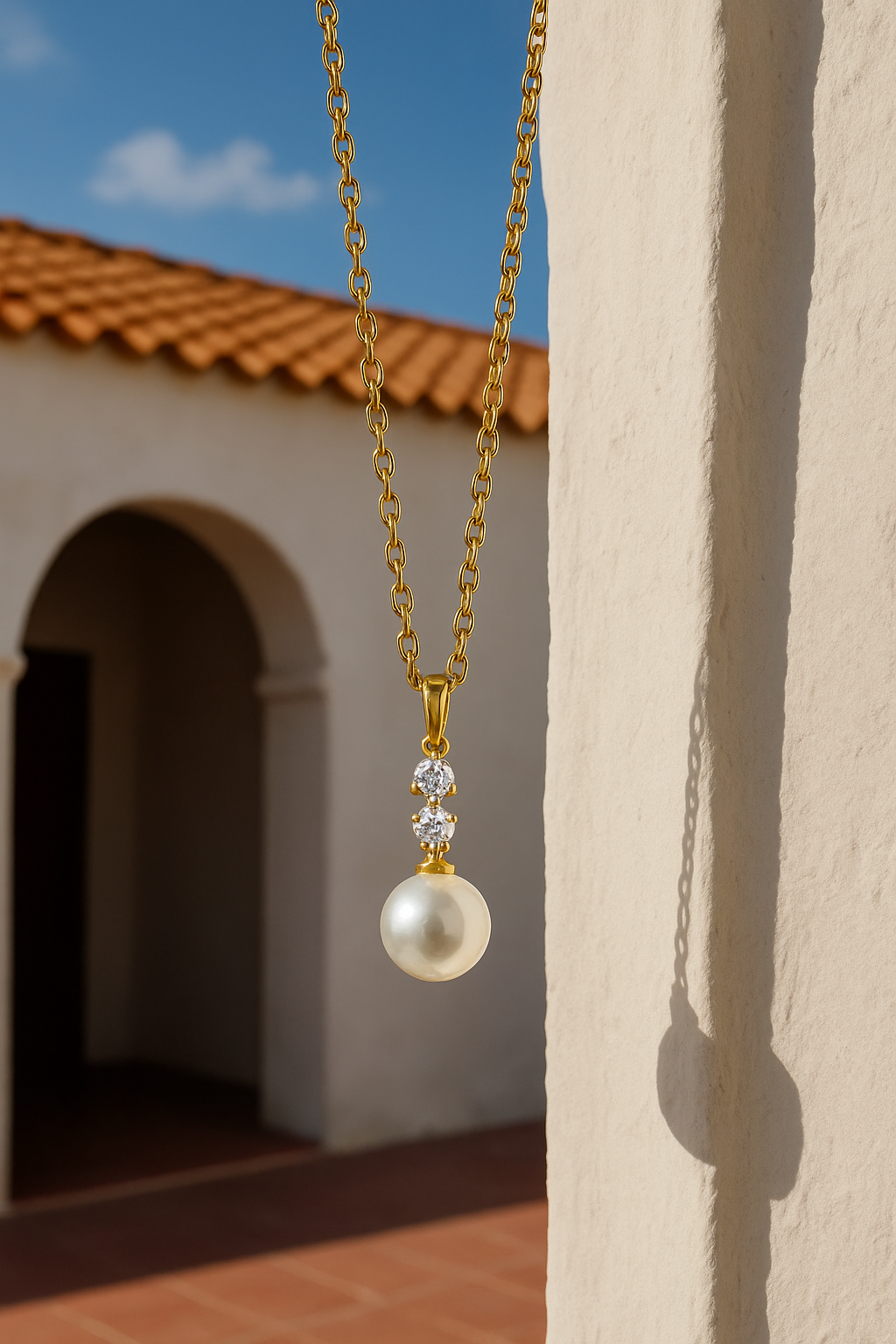 Golden Aurora Pearl Necklace