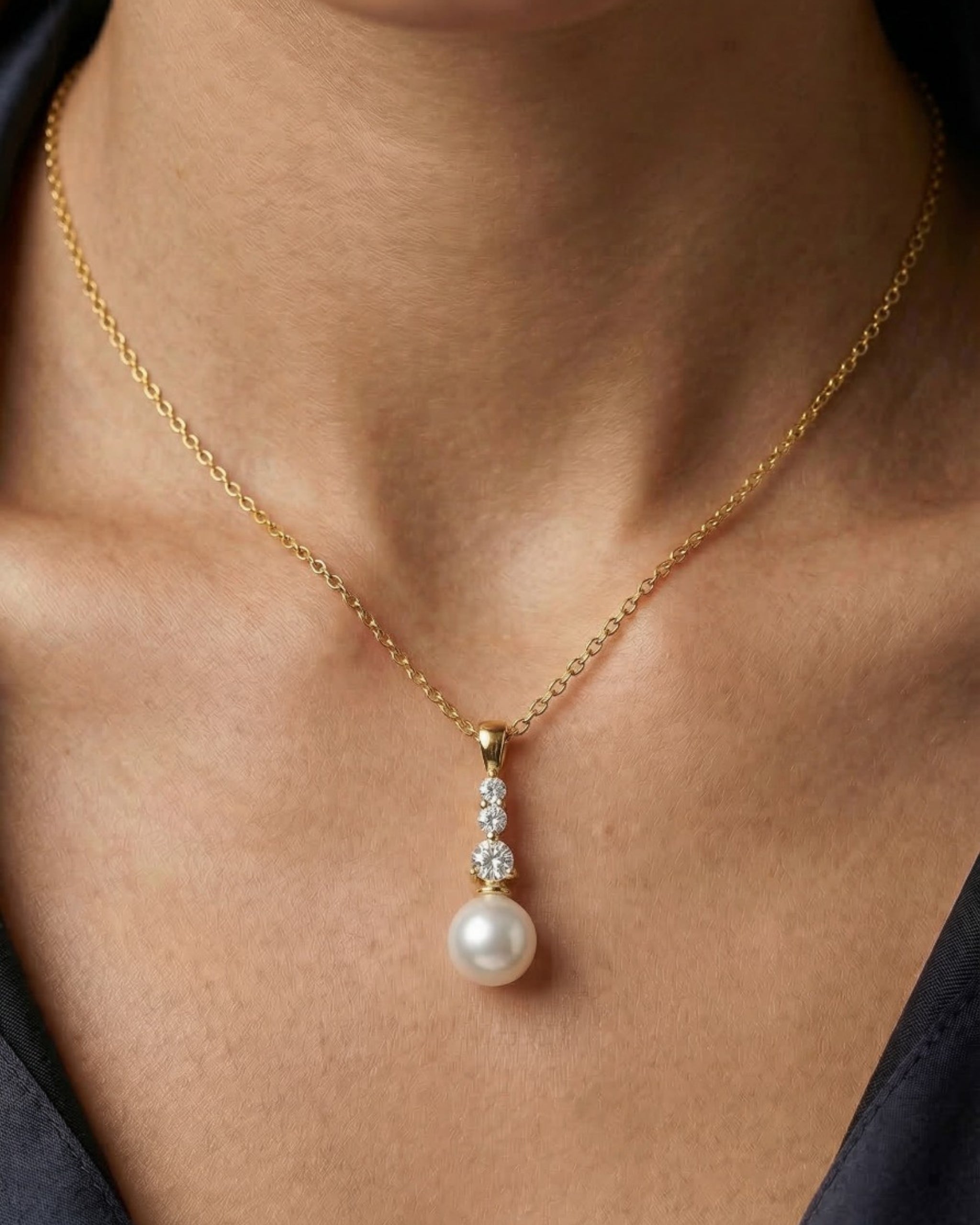 Golden Aurora Pearl Necklace
