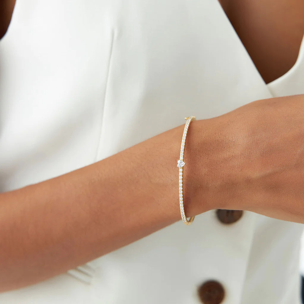 Heart Shaped and Round Bangle