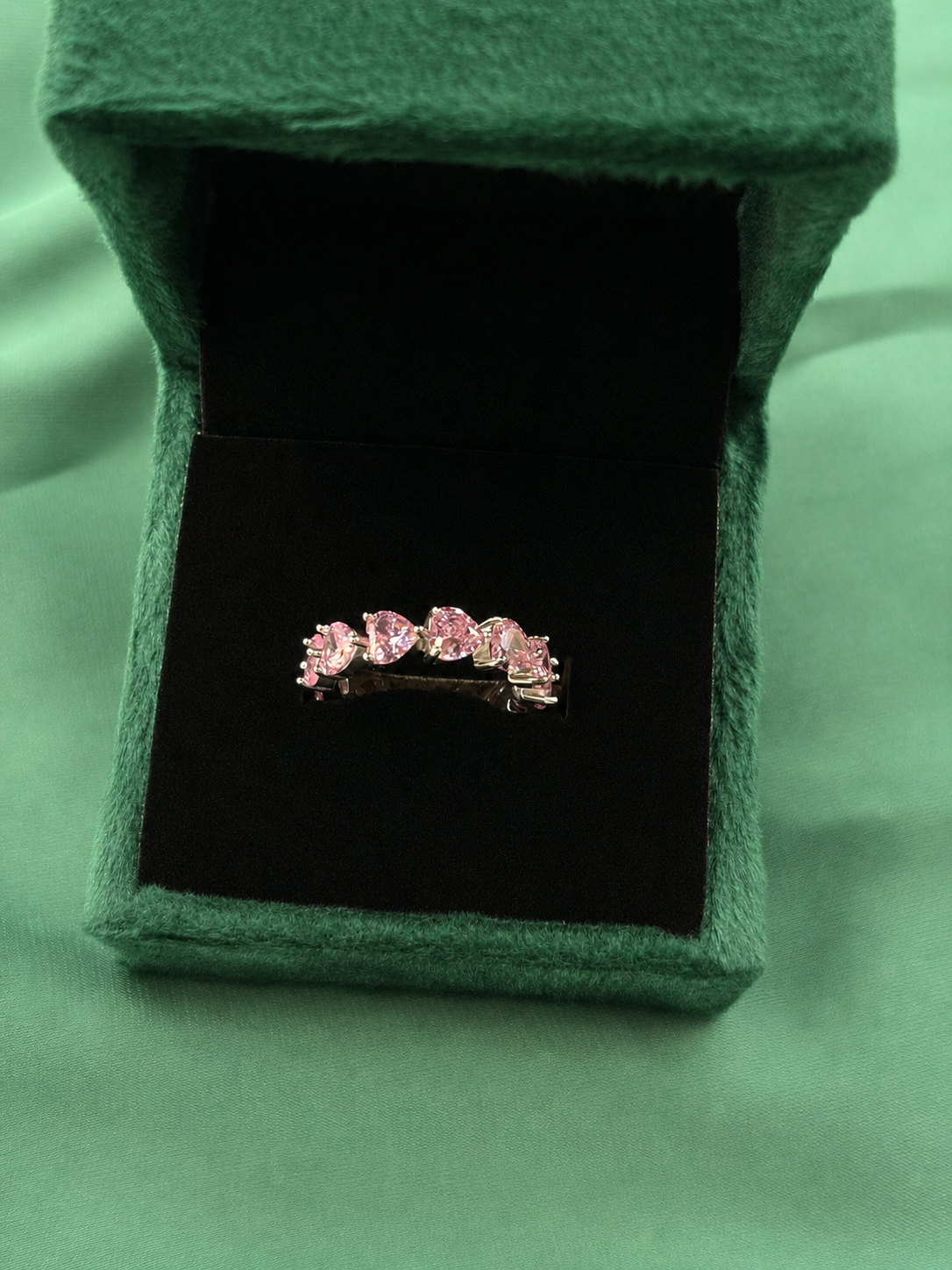 Heart Balance Pink Zircon Ring