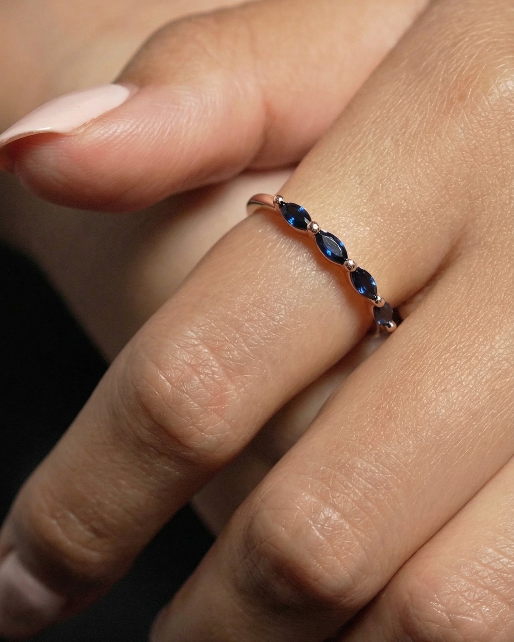 Infinity Spark Sapphire Ring