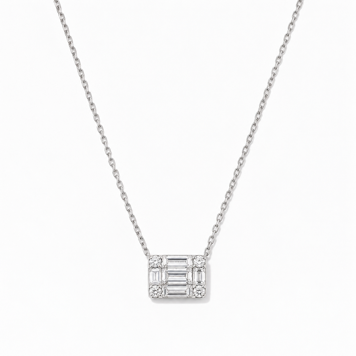 Large Emerald Illusion Necklace