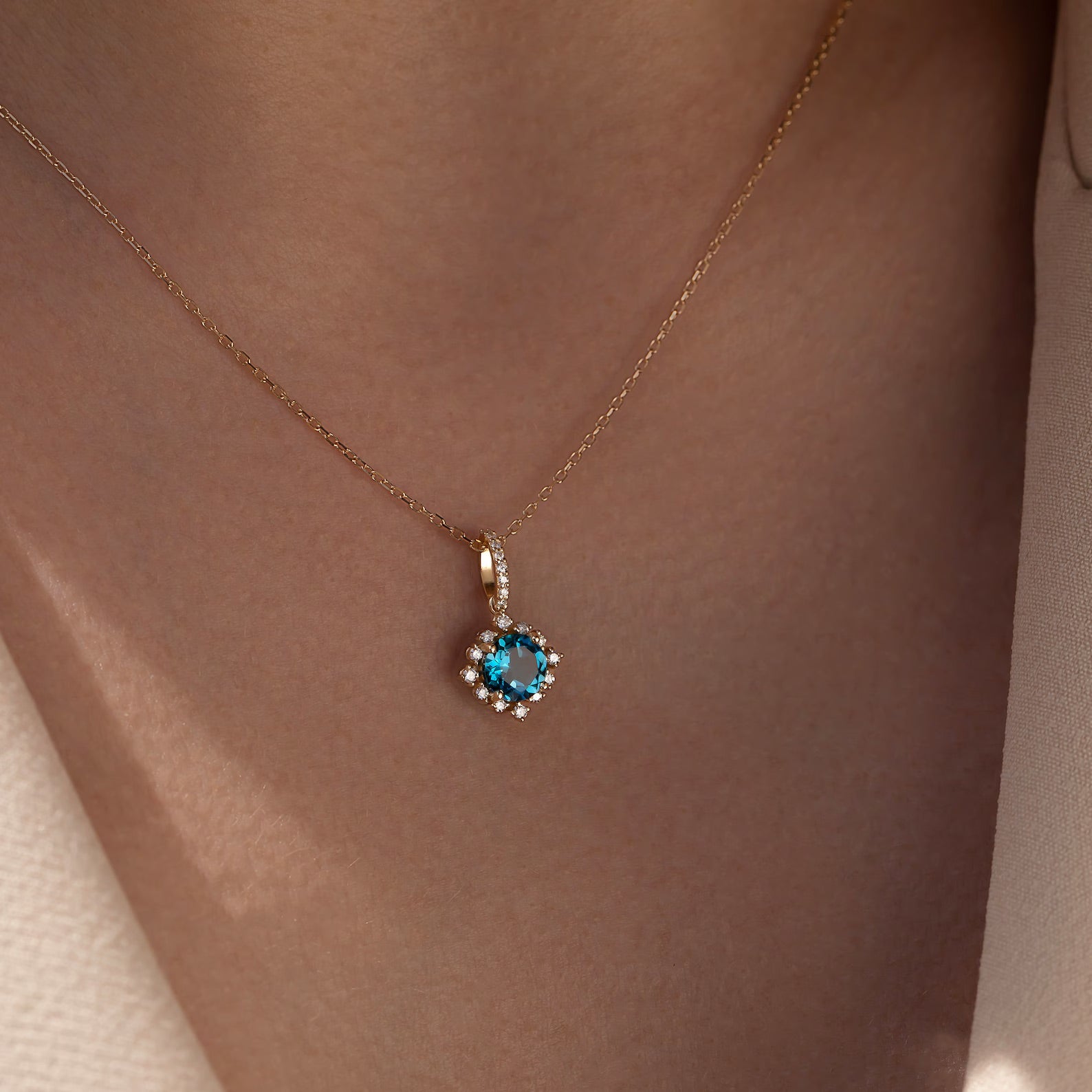 London Blue Topaz Necklace