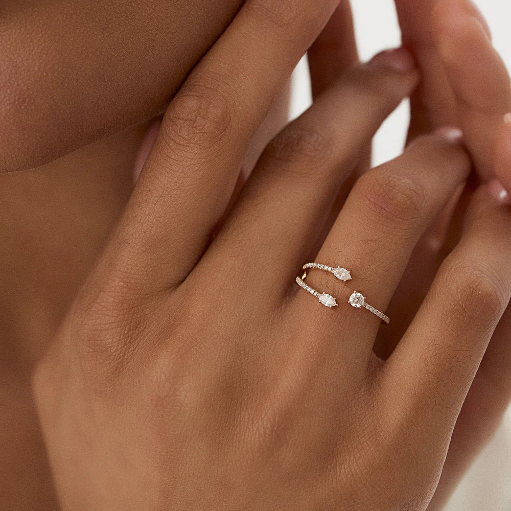 Open Horizon Marquise Ring