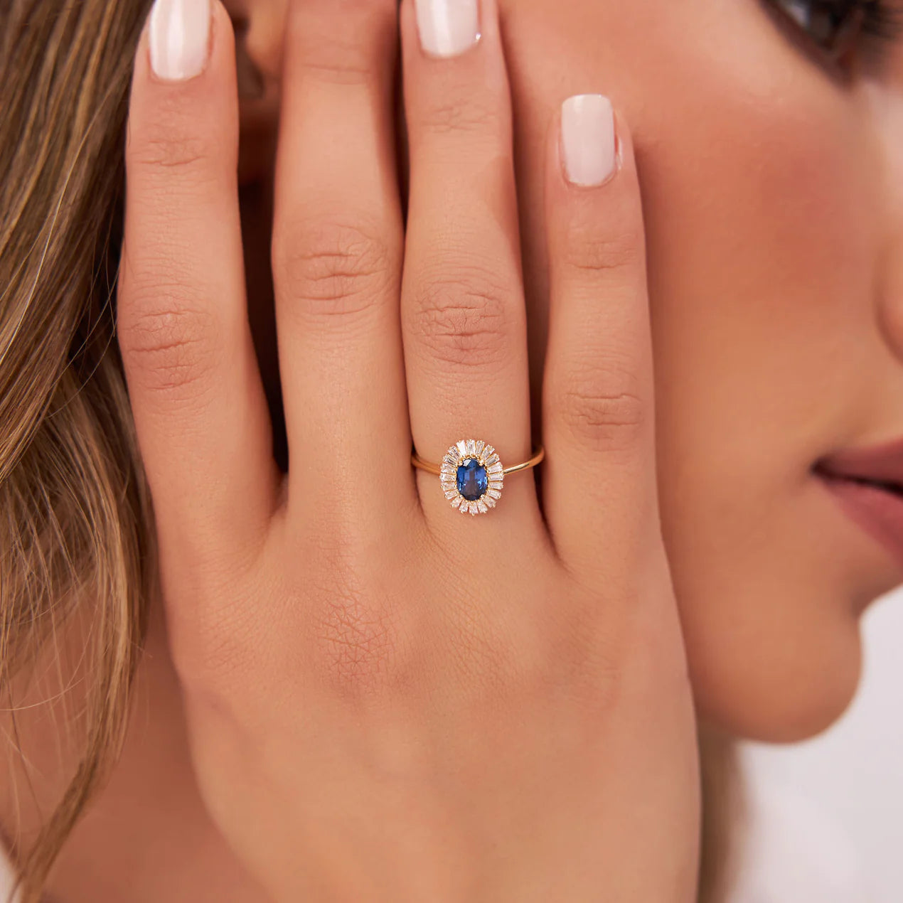 Celestial Spark Oval Ring