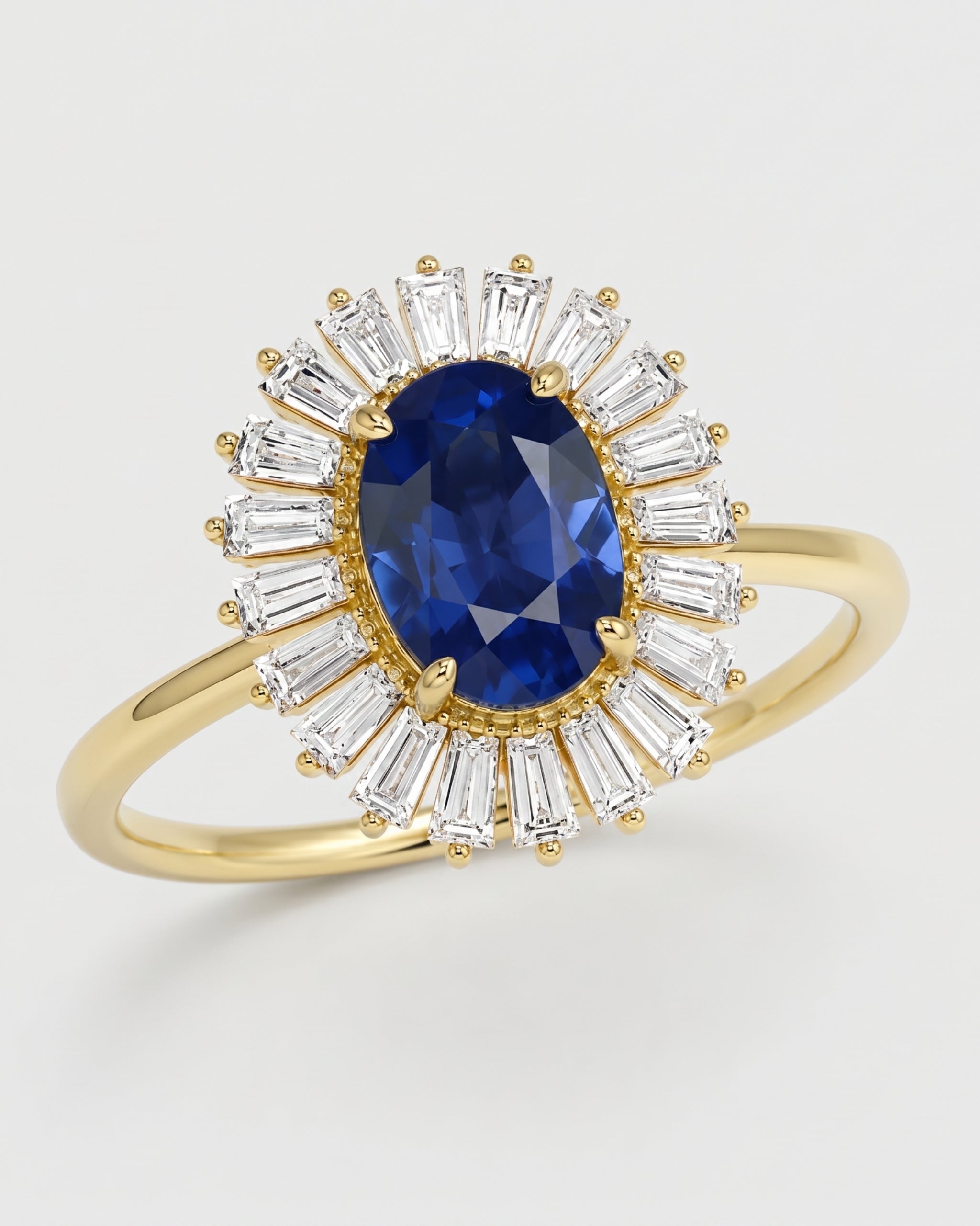 Celestial Spark Oval Ring