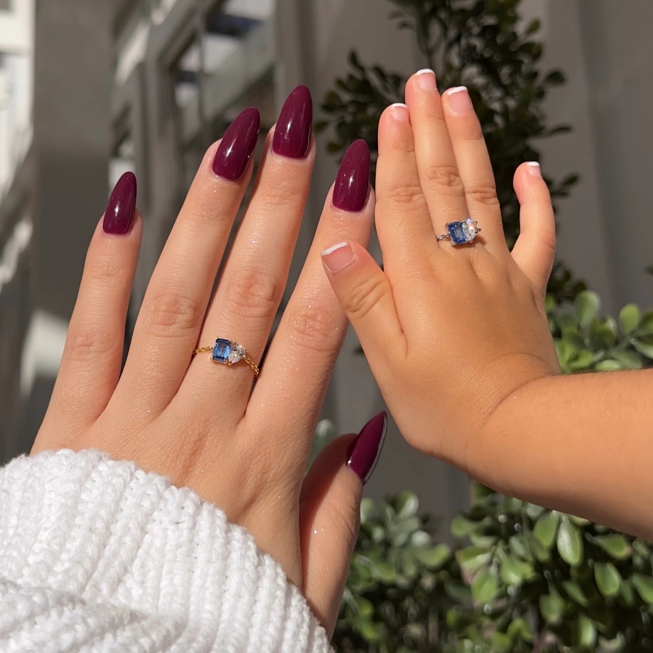 Majestic Pear Emerald Ring