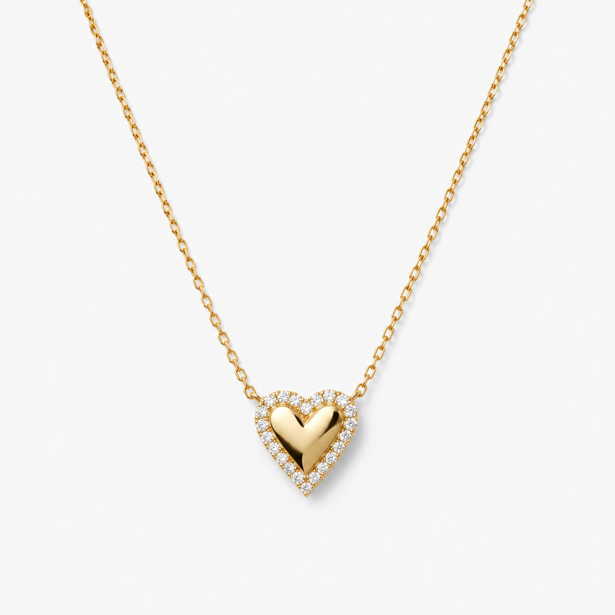 Puffed Heart Love Necklace
