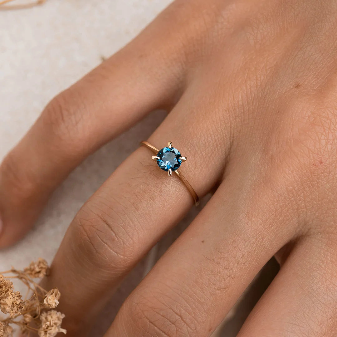 Blue Halo London Topaz Ring