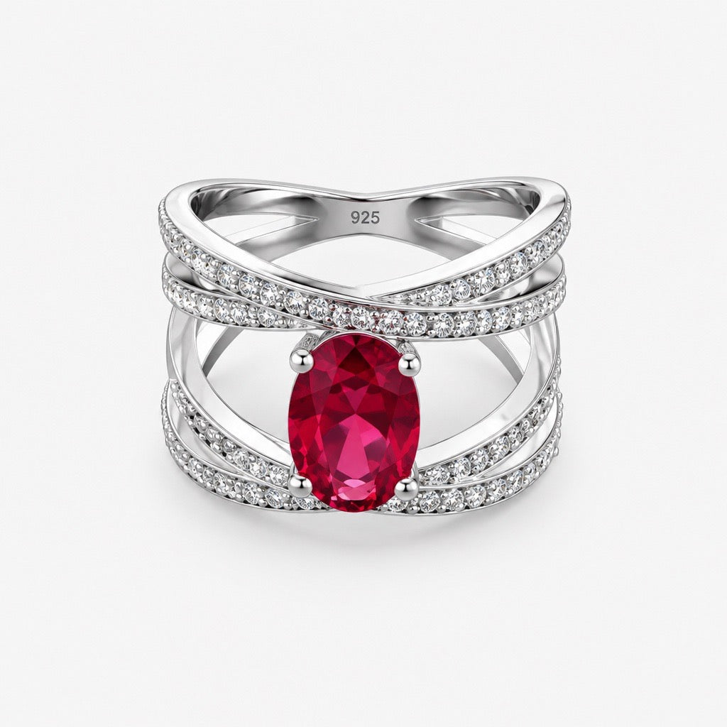 Royal Ruby Bloom Ring
