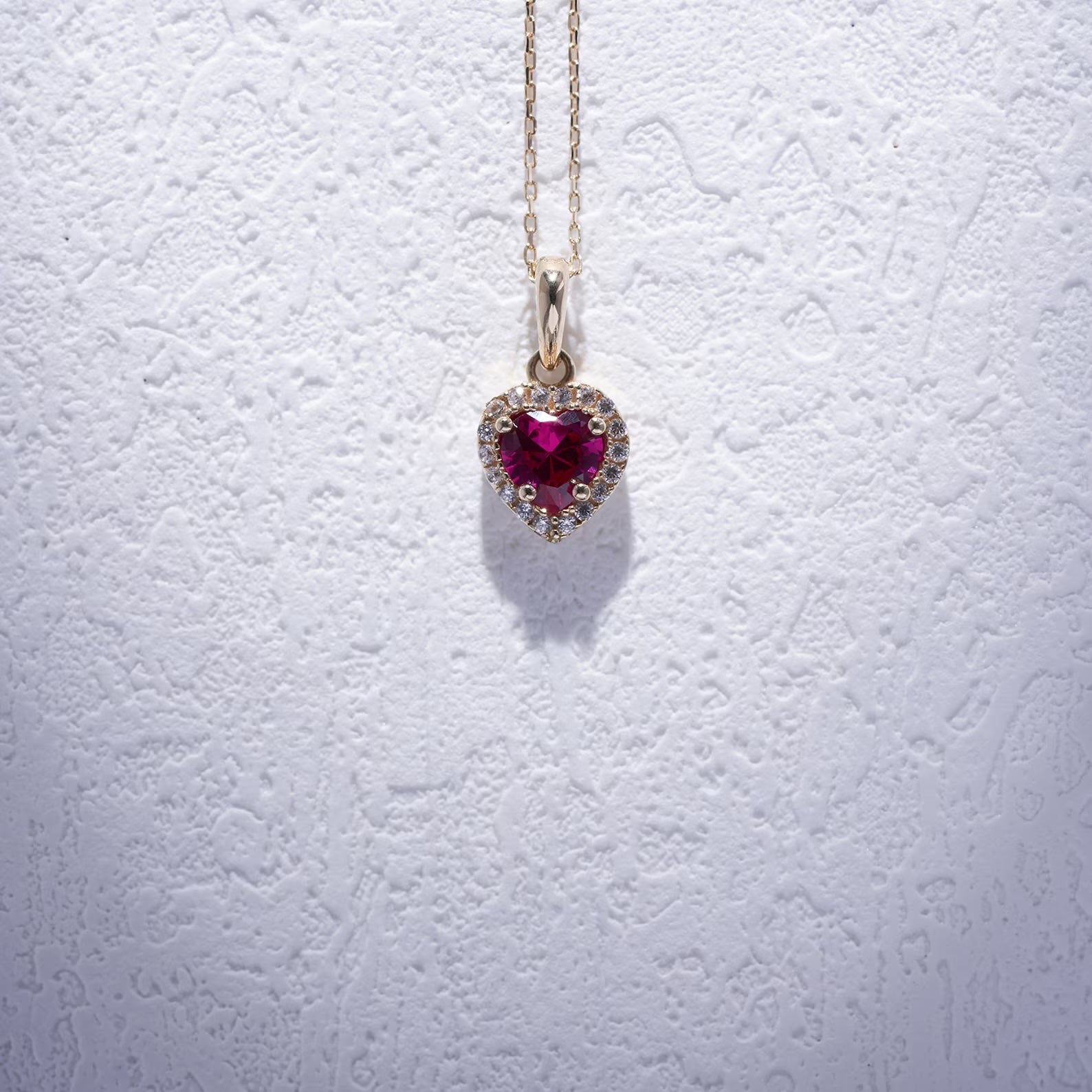 Ruby Heart Necklace