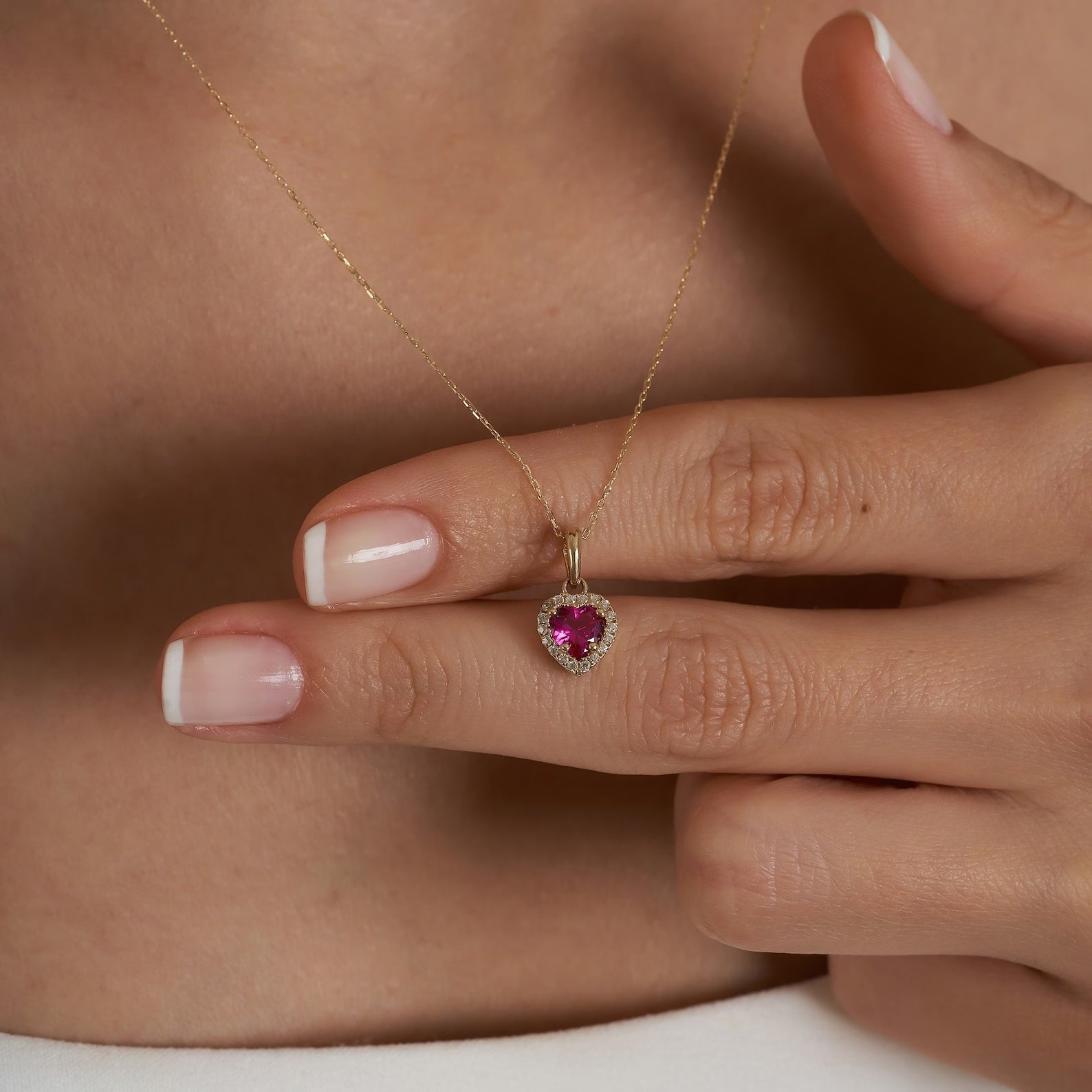 Ruby Heart Necklace