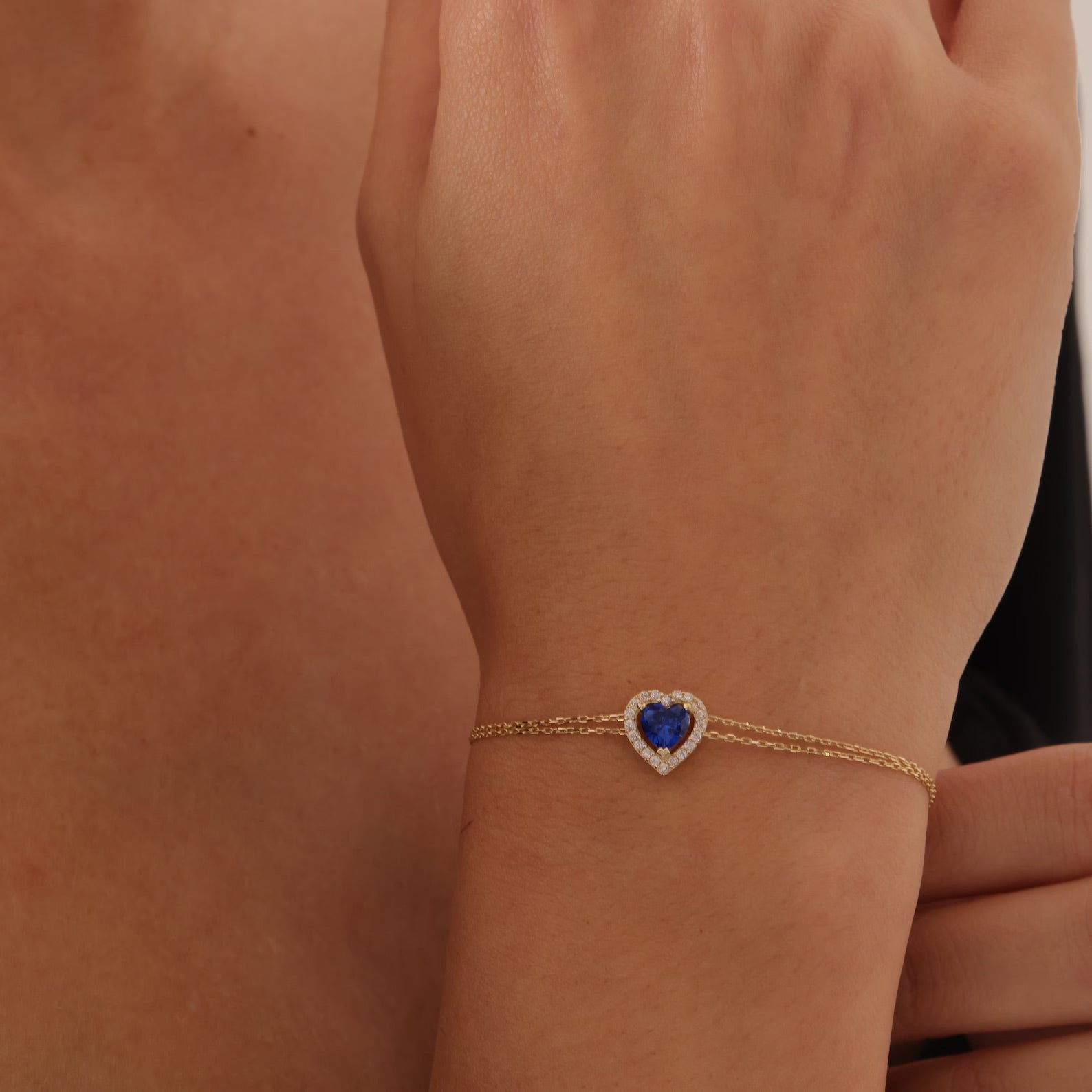 Sapphire Heart Bracelet
