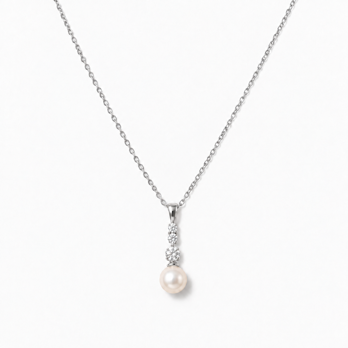 Silver Aurora Pearl Necklace