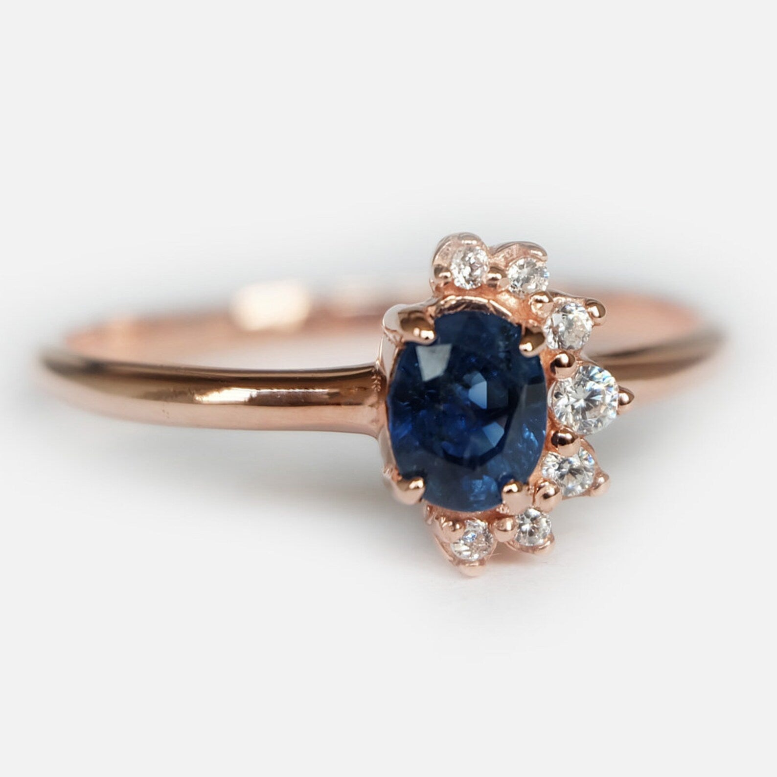 Sapphire Bloom Cluster Ring