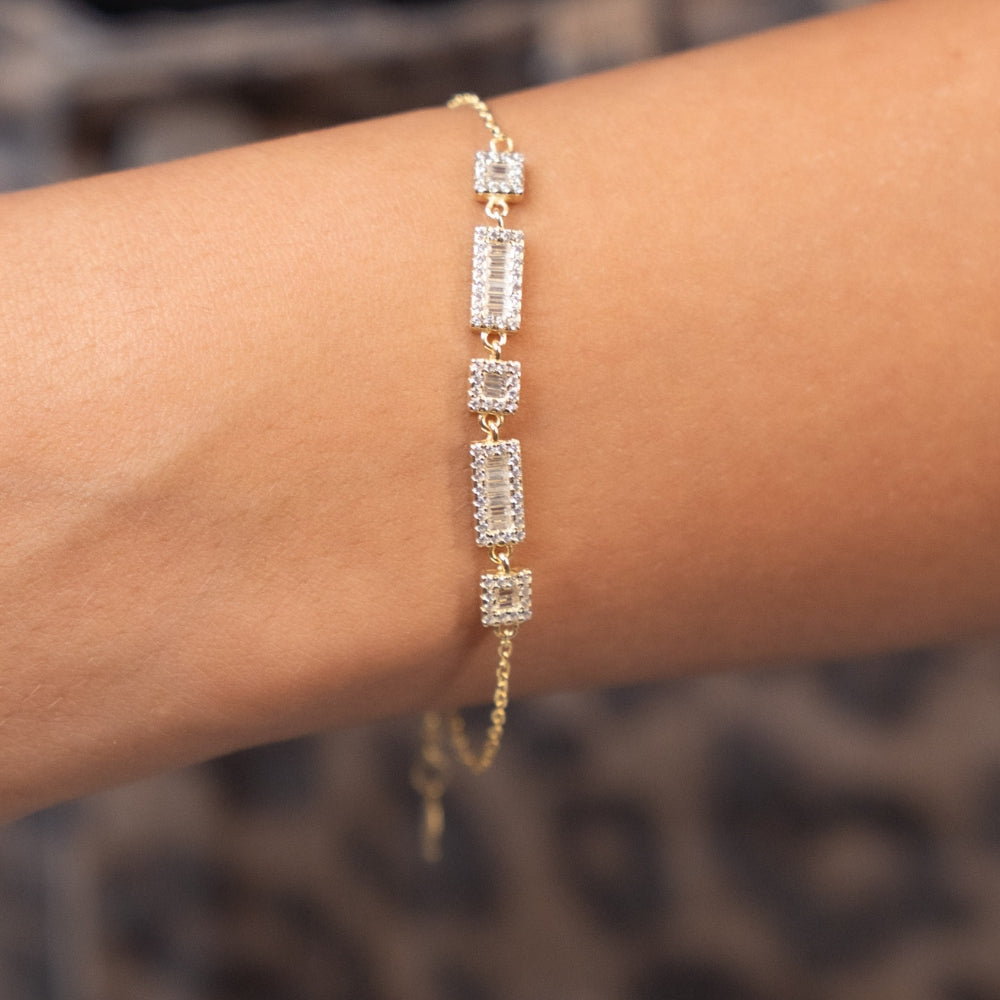 Baguette And Round Bracelet