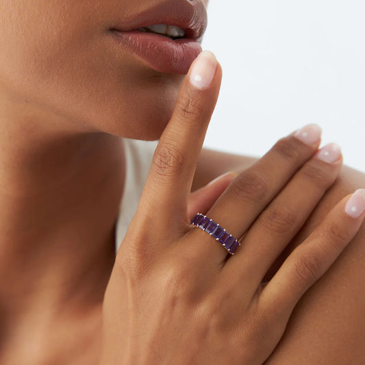 Amethyst Dream Nine-Stone Ring