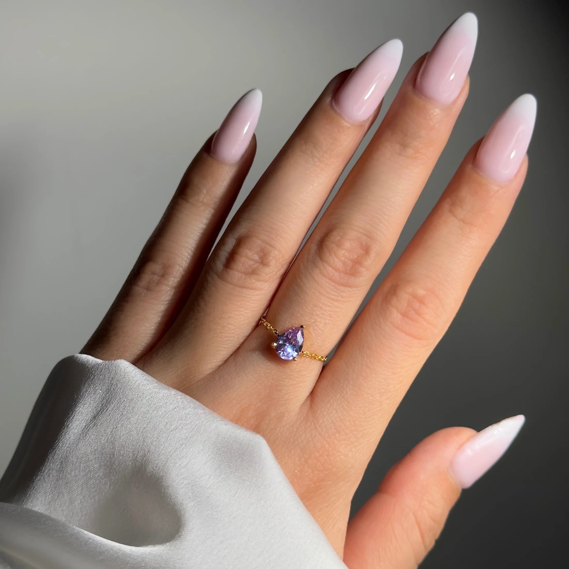 Lavender Harmony Chain Ring