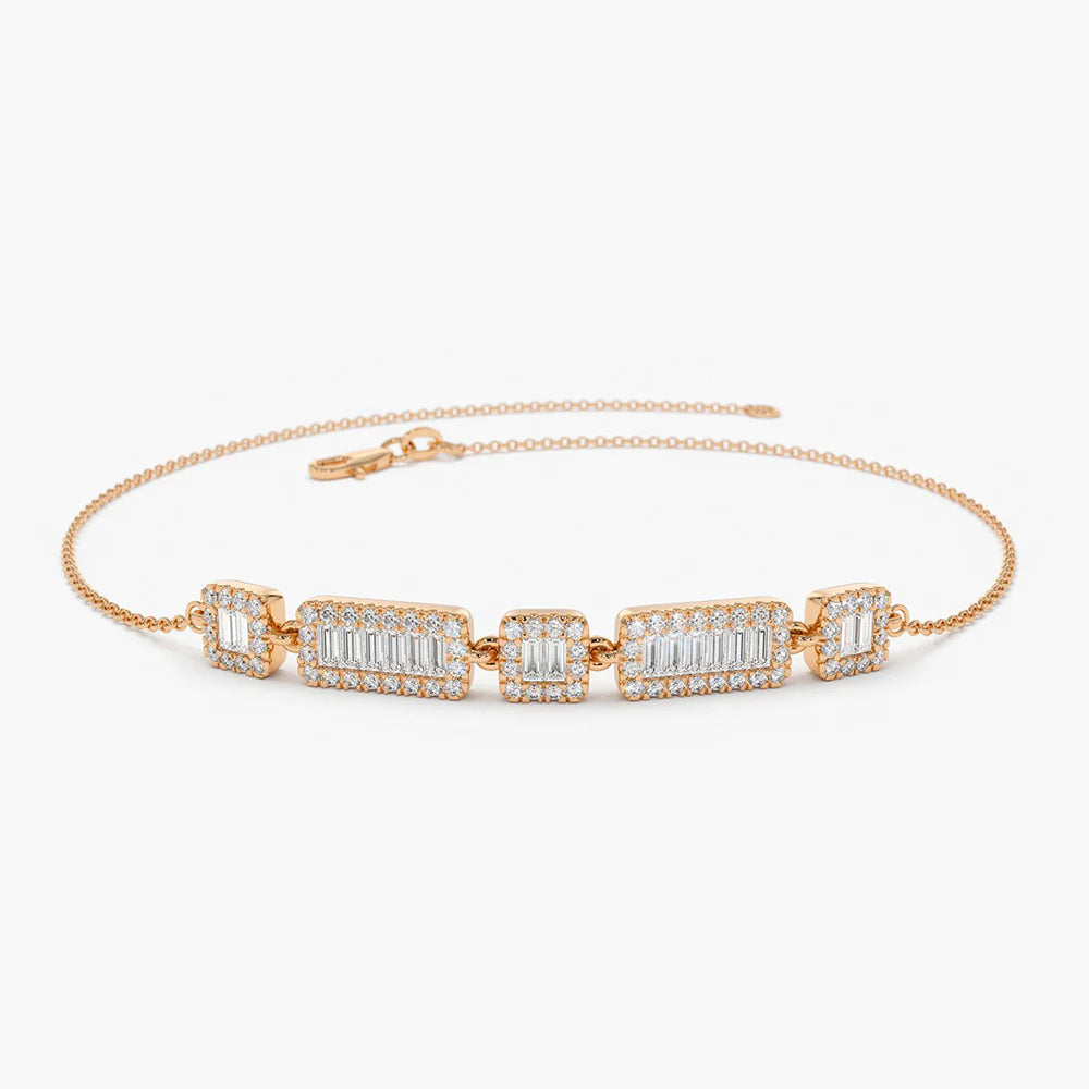 Baguette And Round Bracelet