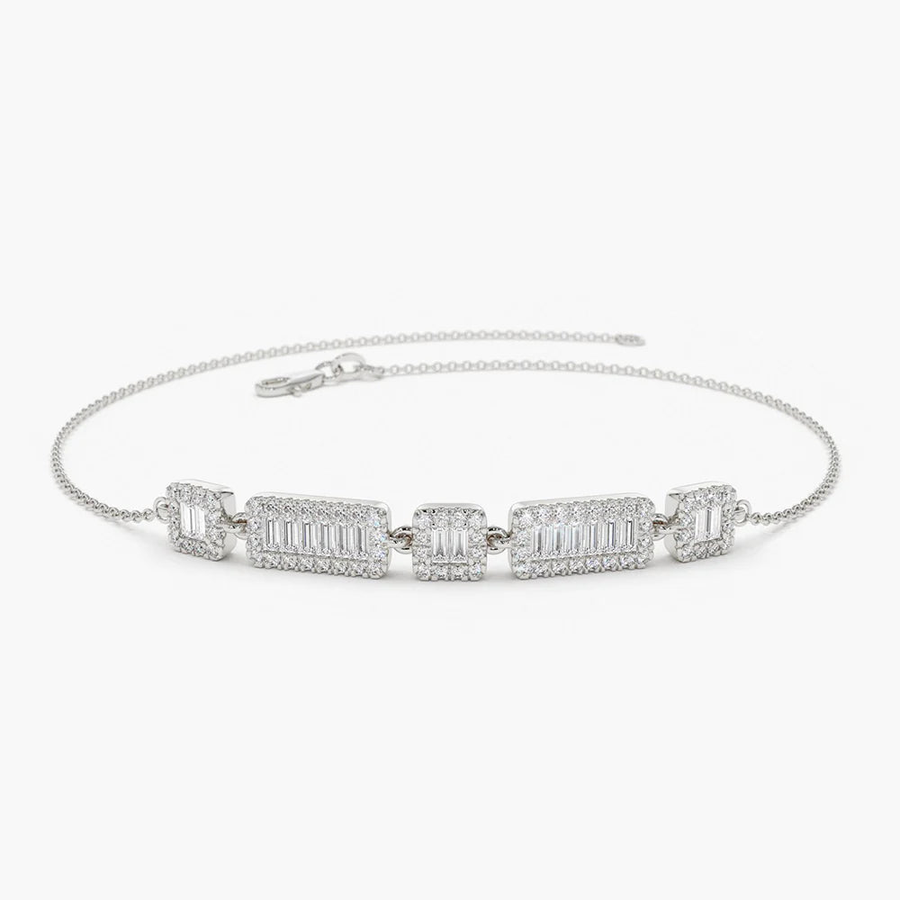 Baguette And Round Bracelet