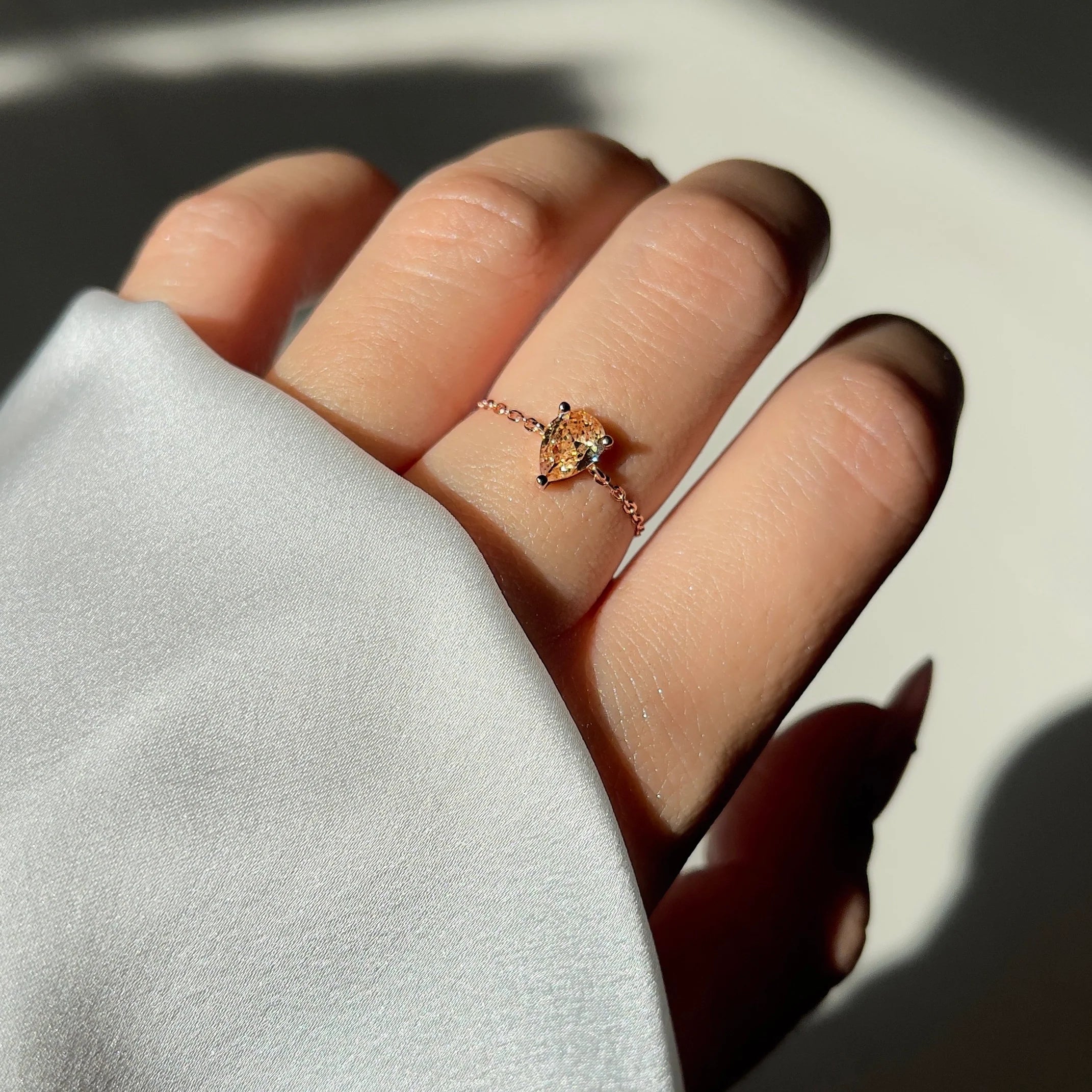 Blush Serenity Chain Ring