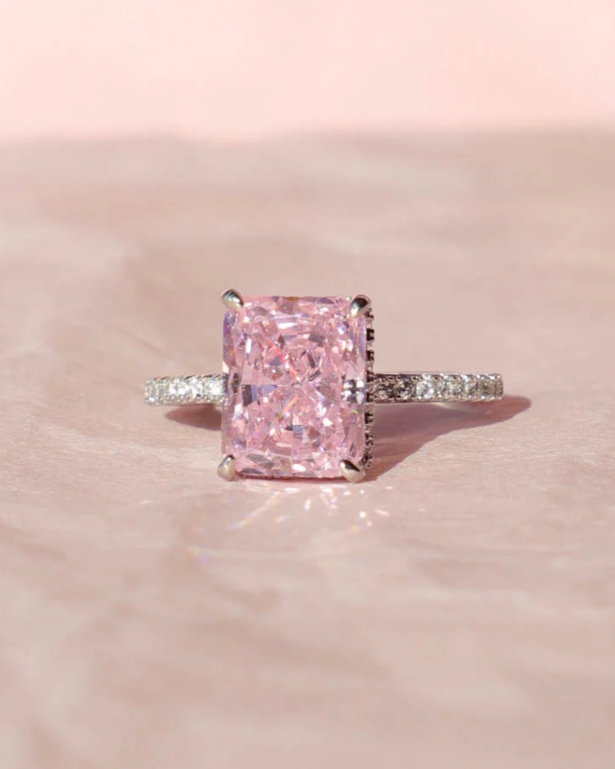 Crushed Ice Pink Stone Ring