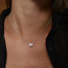 Emerald Cut Zircon Necklace