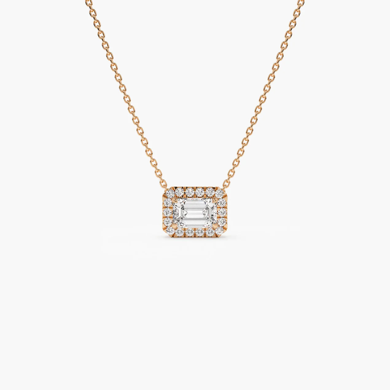 Emerald Cut Zircon Necklace