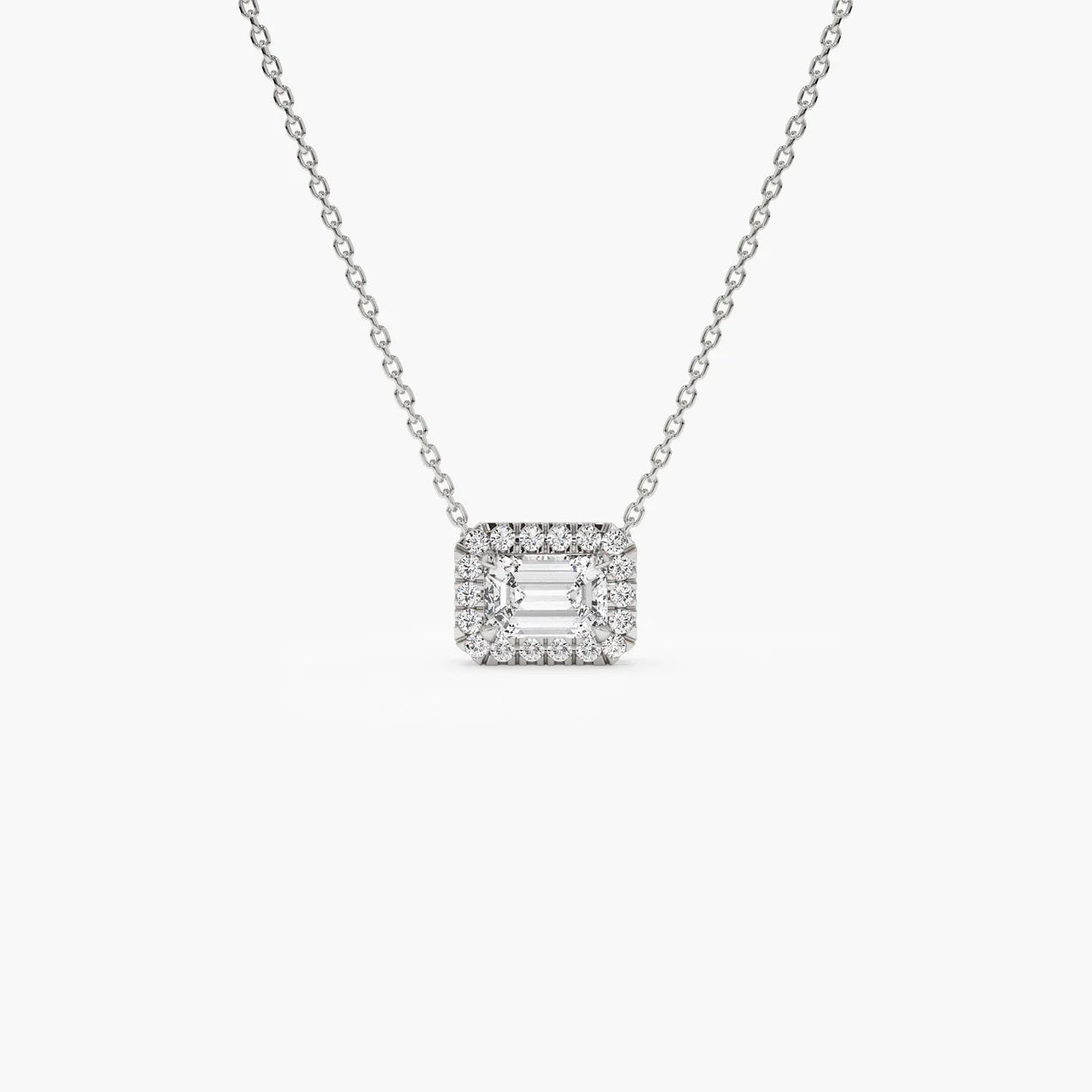 Emerald Cut Zircon Necklace