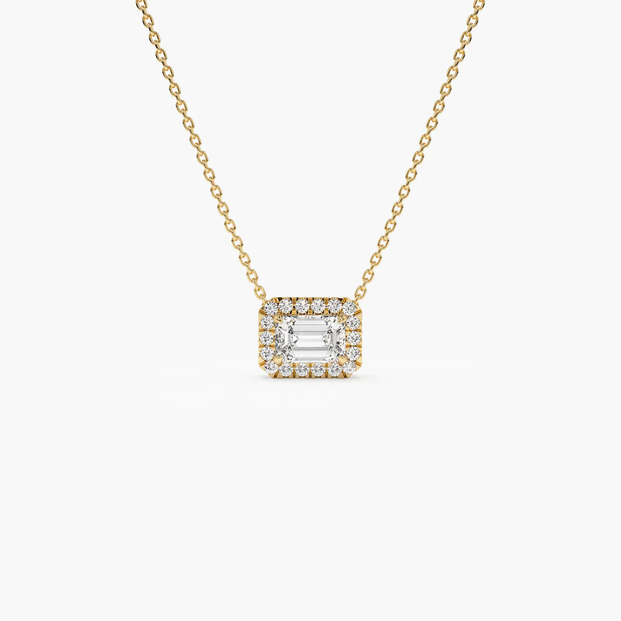 Emerald Cut Zircon Necklace