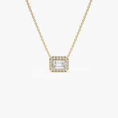 Emerald Cut Zircon Necklace