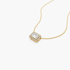 Emerald Cut Zircon Necklace