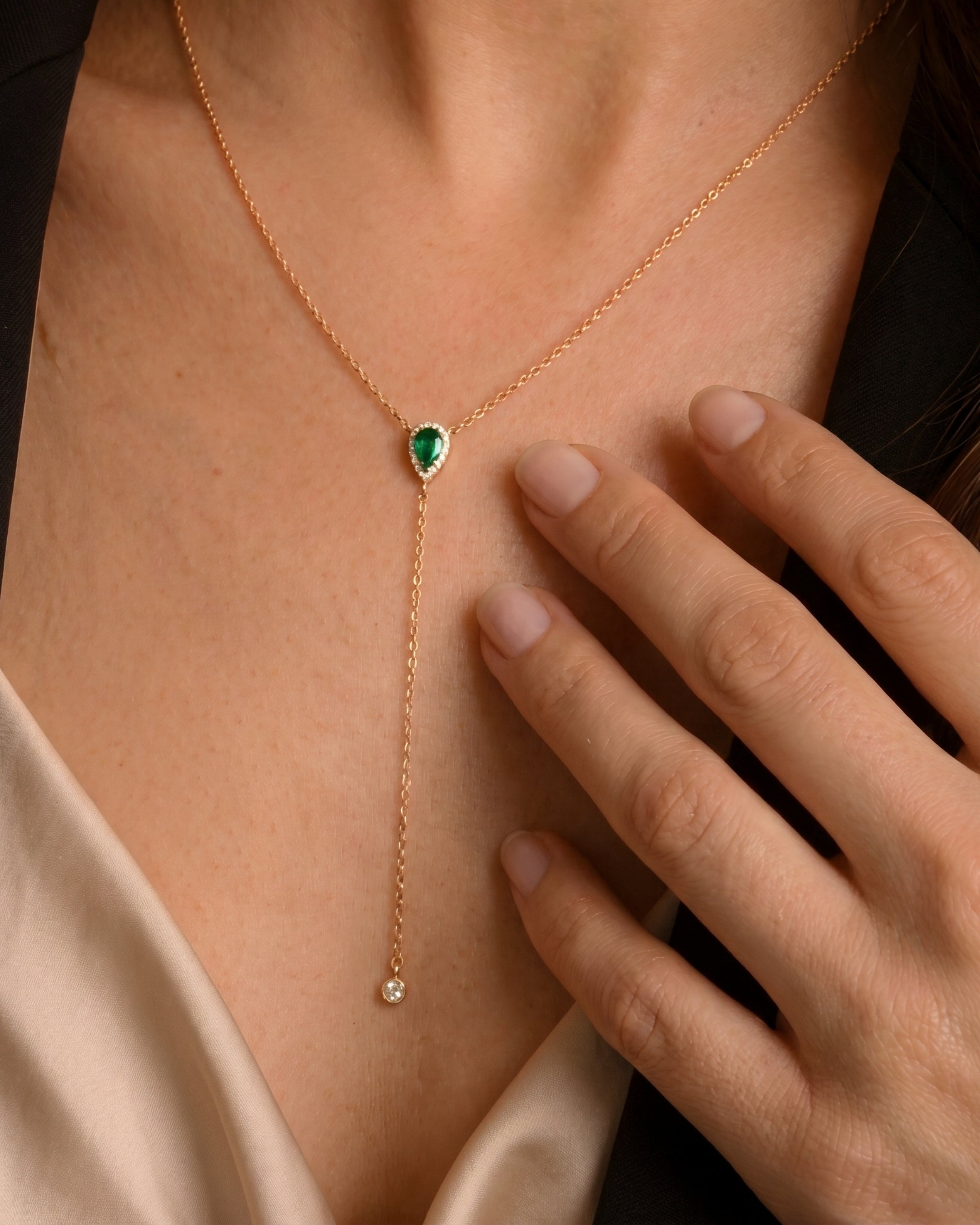 Emerald Drop Necklace