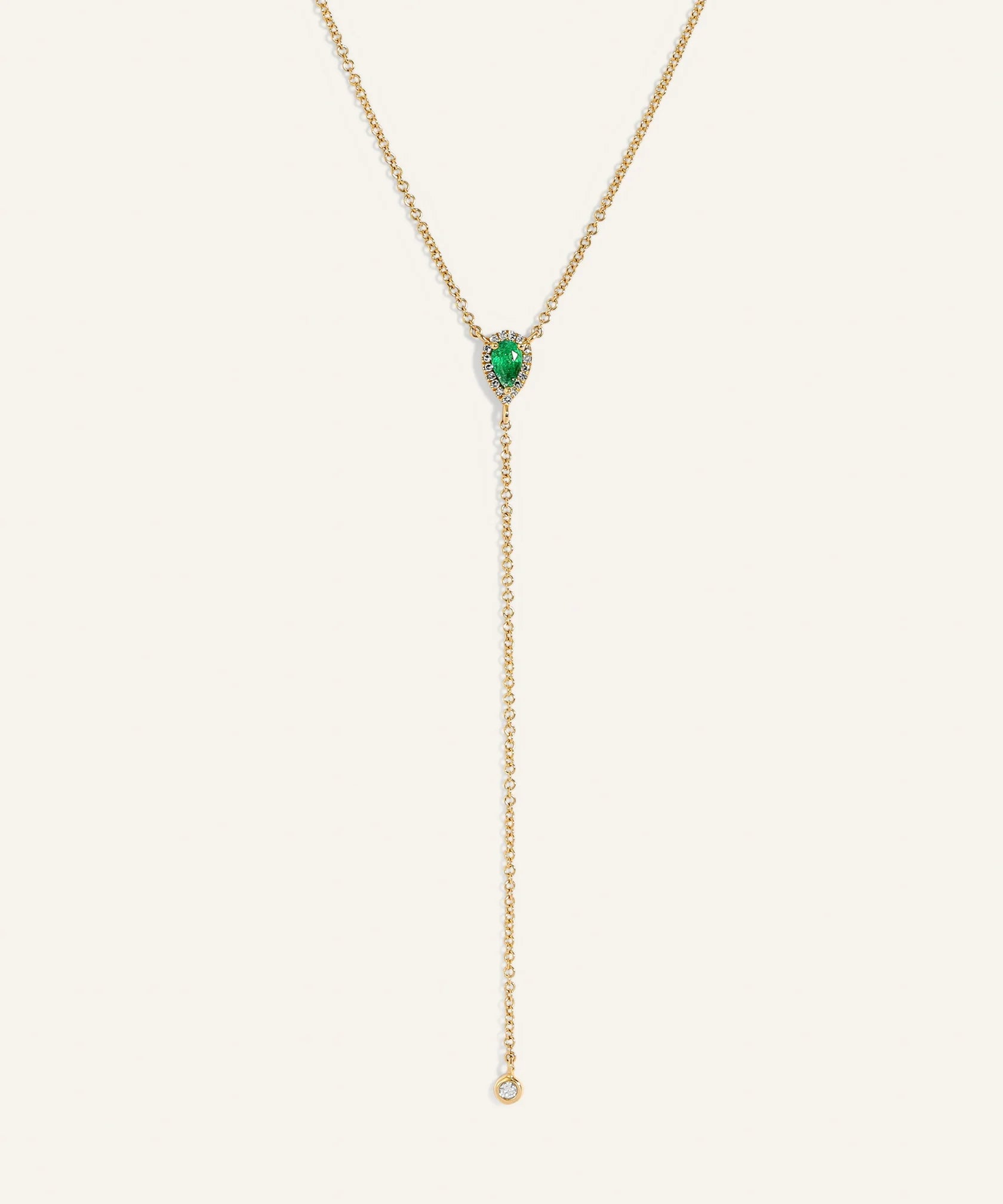 Emerald Pear Necklace