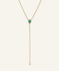 Emerald Pear Necklace